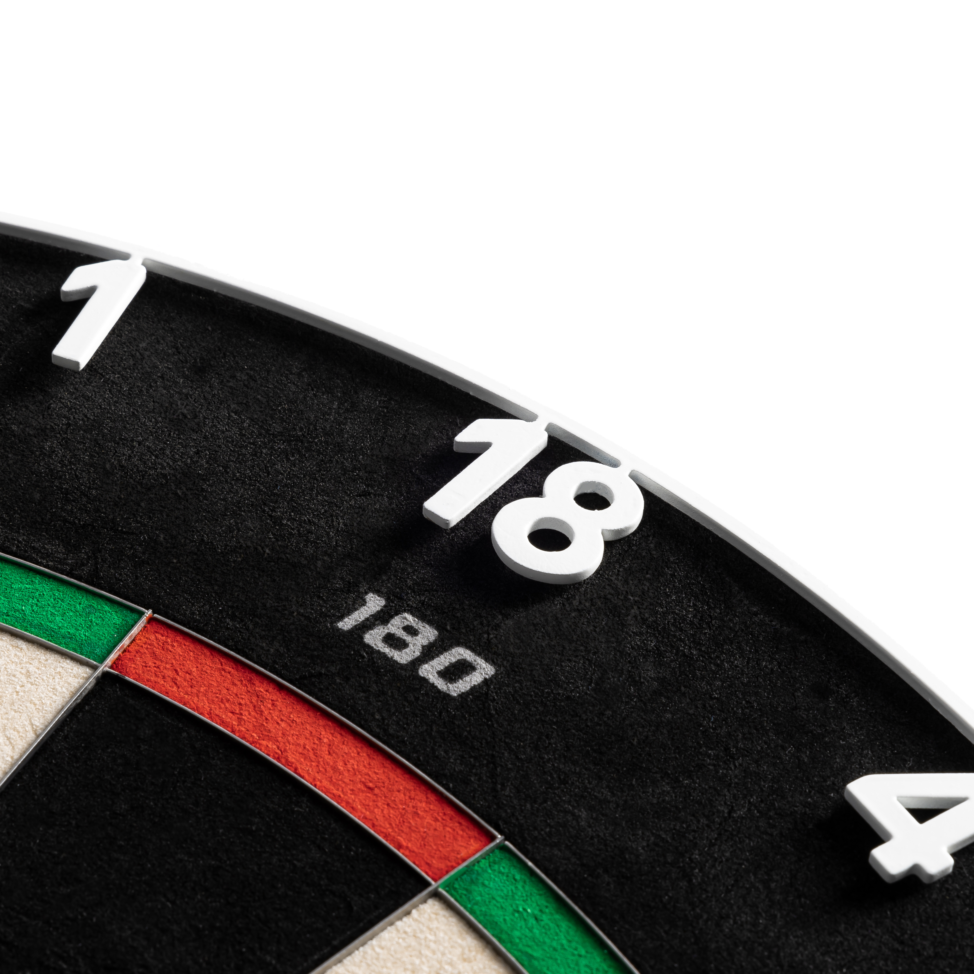 Precise 180 Endorphine Steel Dartboard with Numbered Ring - Classic White Das Precise 180 Endorphine Steeldartboard mit Nummernring in Weiß ist auf dem Bild zu erkennen. Die hochwertige Steeldartscheibe eignet sich für den professionellen Einsatz.