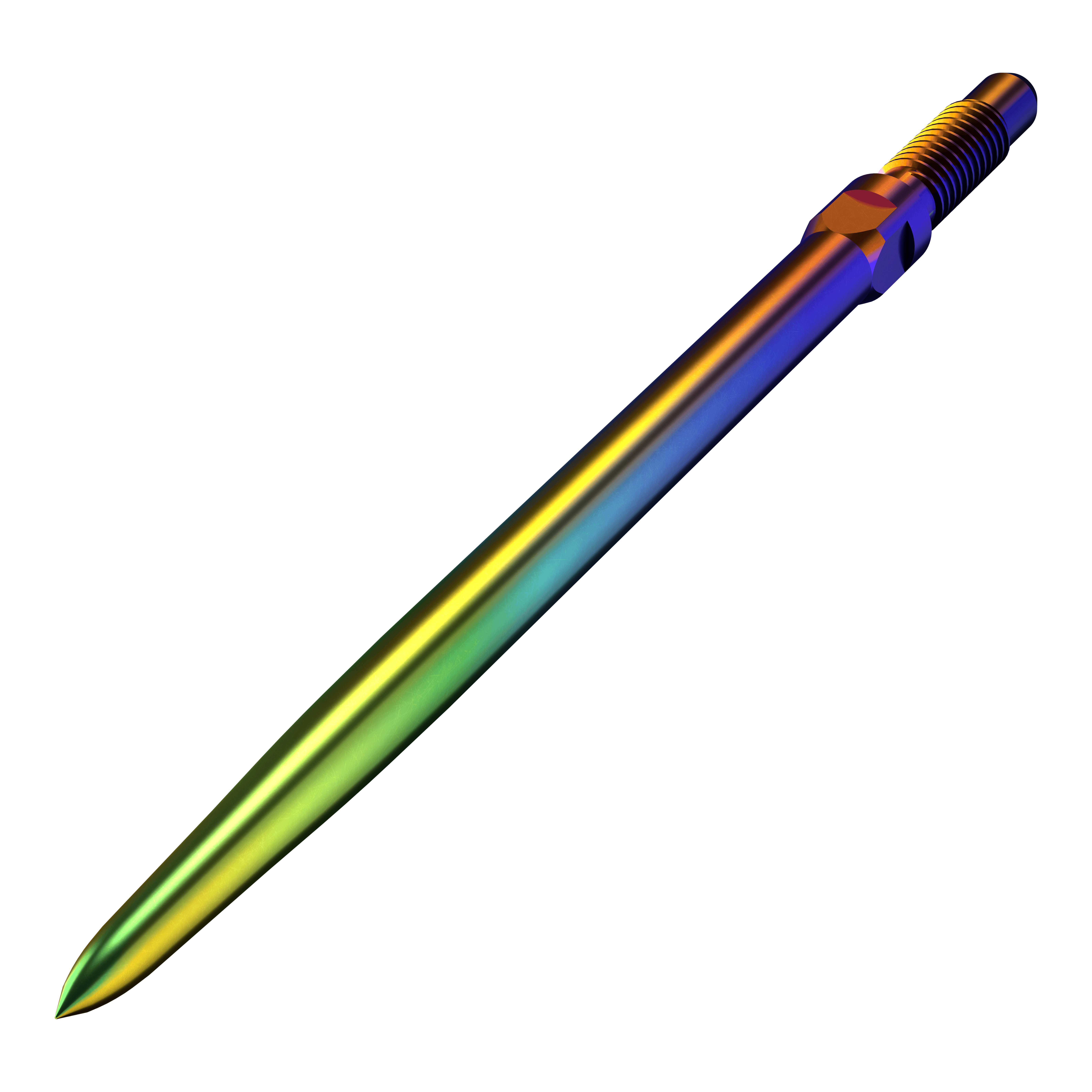 Bulls NL Convertible Point Dart Tips - Smooth - Rainbow Ein Bild mit dem Dateinamen BU57716_BullsNL_Convertible_Points_Smooth_Rainbow_36mm_2. Es stellt vermutlich eine weitere Ansicht eines Dartspitzen-Artikels in Regenbogenfarben dar.