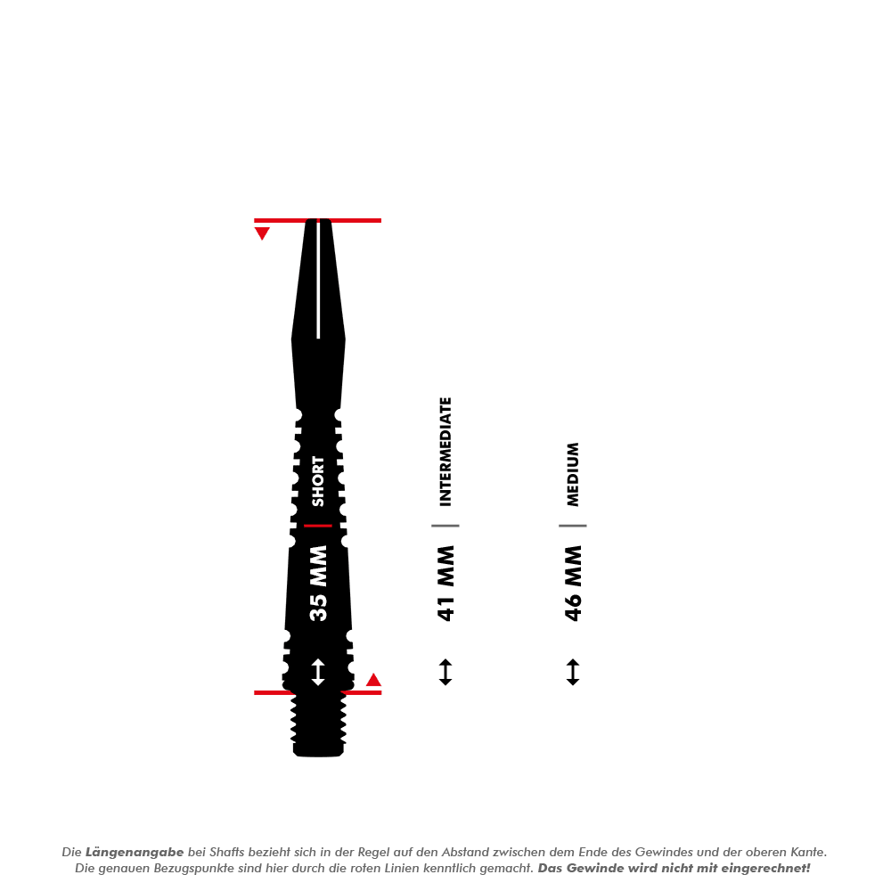 Winmau Triad RX Aluminium Shafts - Rot