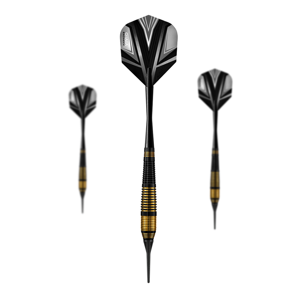 Harrows Vivid Brass Black Softdarts - 18g