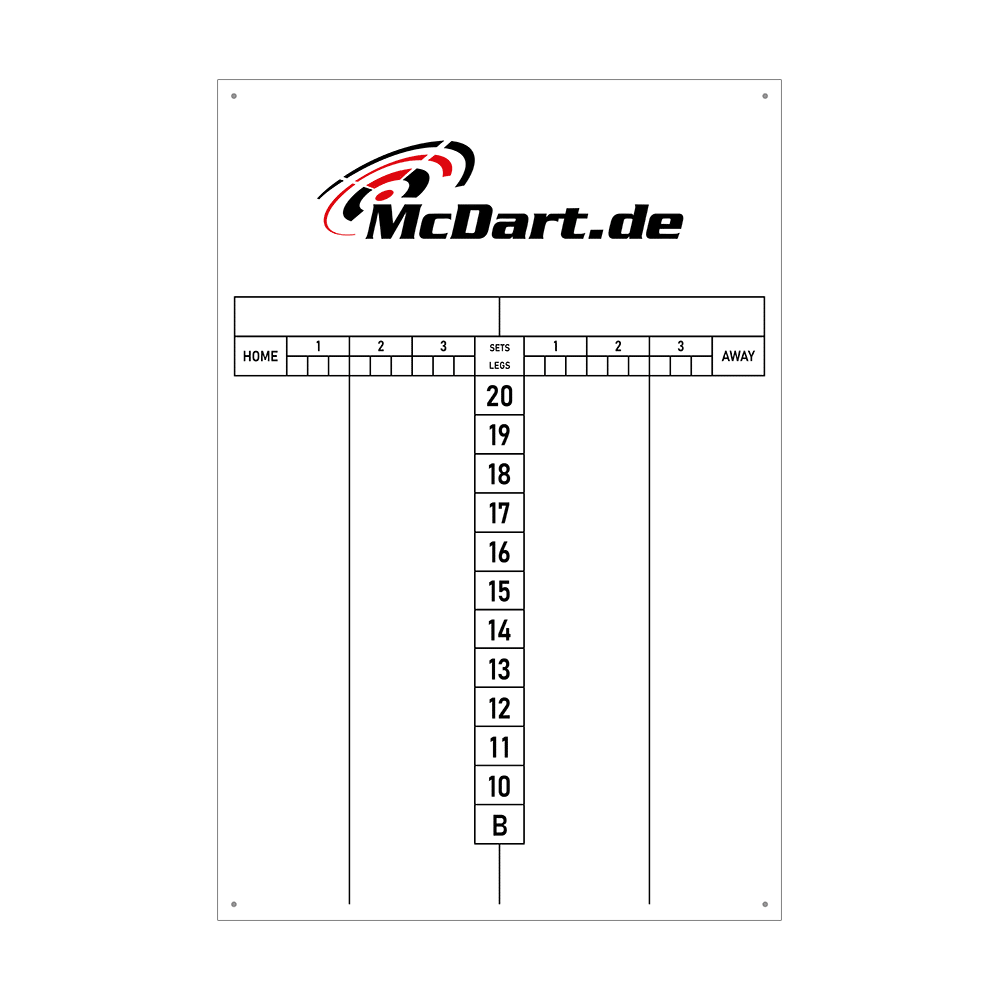 McDart Scoreboard 40 x 60 cm