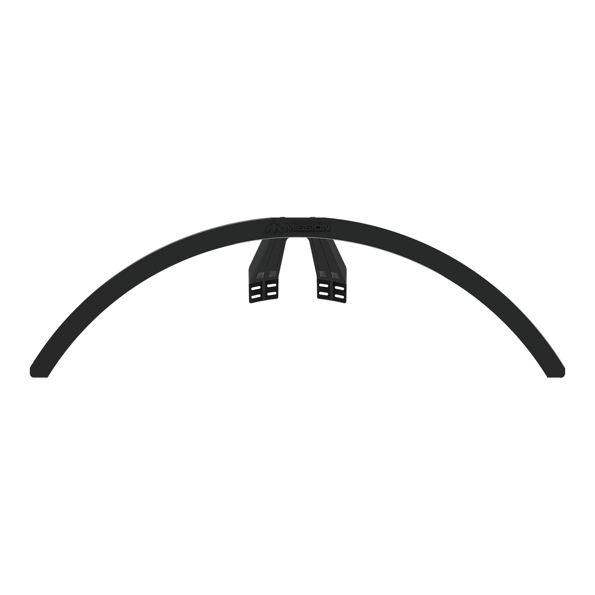 Mission Torus ST lighting system for electronic dartboards Das Bild zeigt das Mission Torus ST Beleuchtungssystem für elektronische Dartboards. Es handelt sich um einen schwarzen, halbkreisförmigen Leuchtrahmen, der über das Dartboard montiert wird.