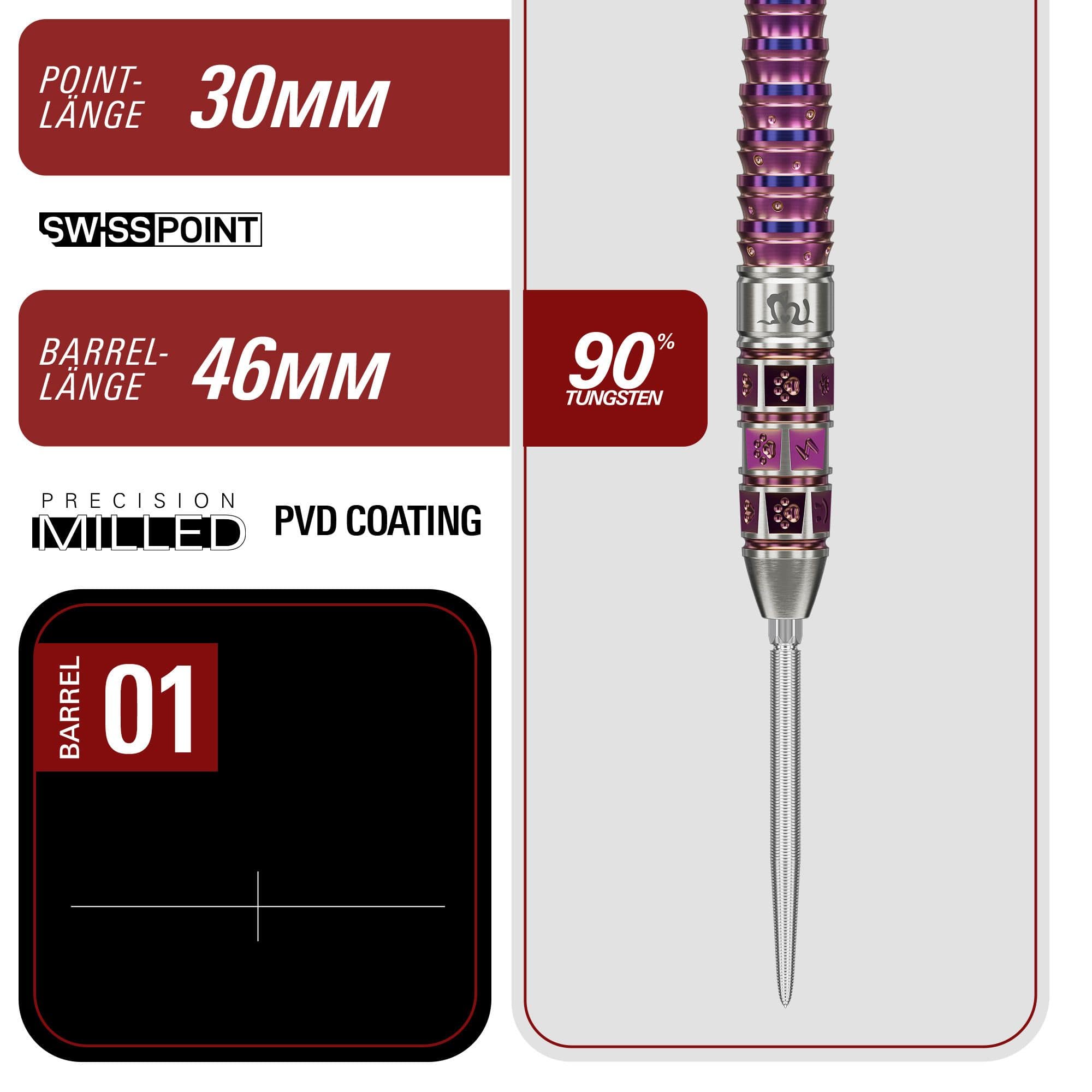 Target Japan Prime Series Mayo GEN8 Swiss Point Steel Darts Target Japan Prime Series Mayo GEN8 Swiss Point Steel Darts