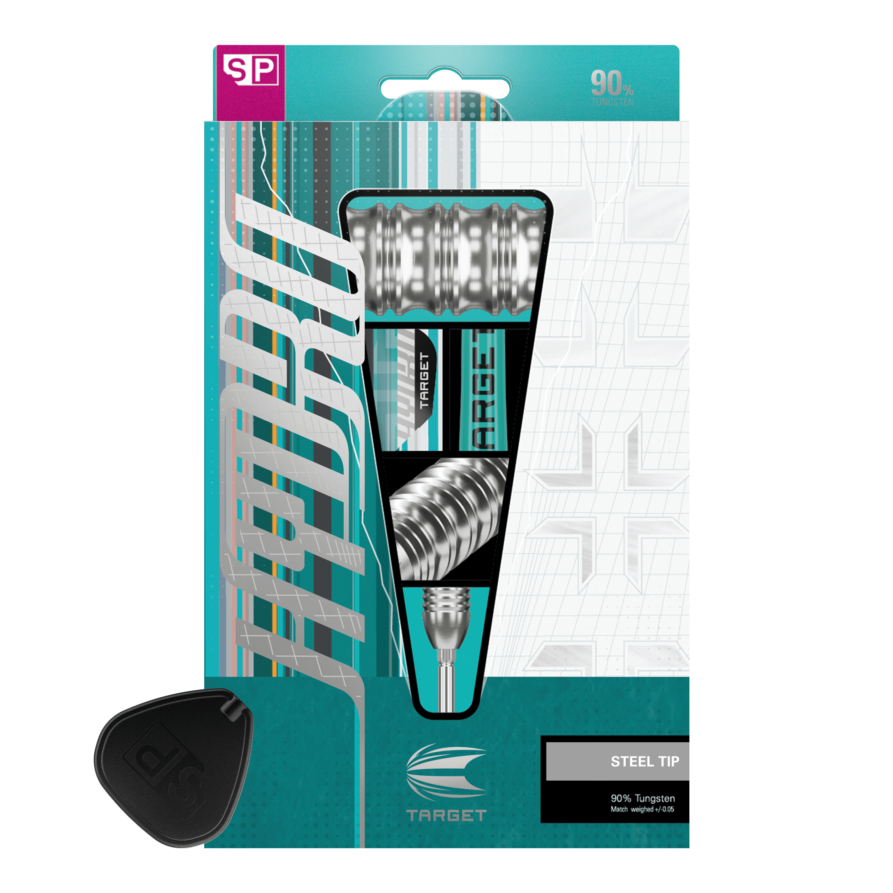 Target Hydro 02 Swiss Point steel darts Das Bild zeigt die Target Hydro 02 Swiss Point Steeldarts. Der Fokus liegt auf dem Design und der Verarbeitung der Darts.