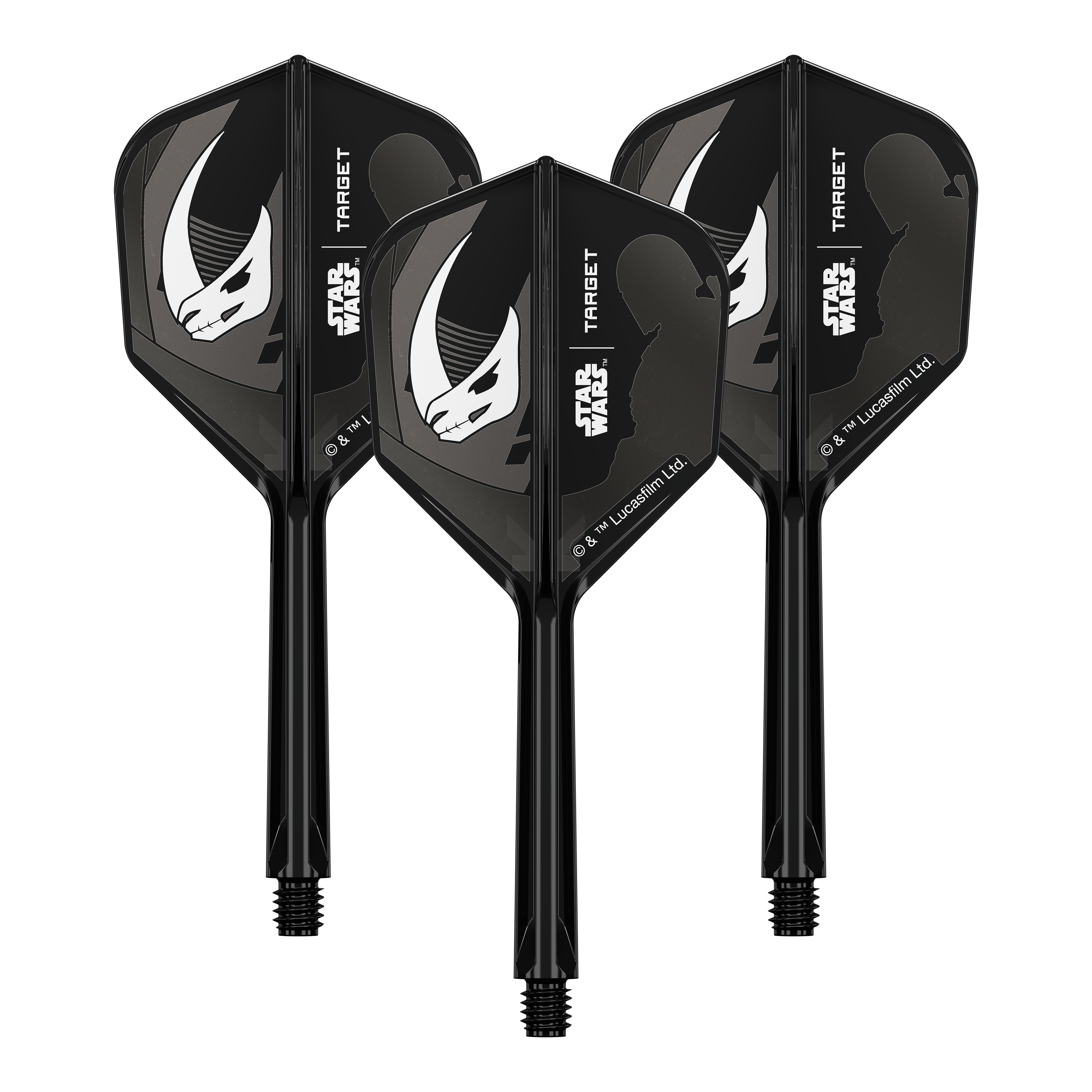Target Star Wars K-Flex Set Mandalorian No6 Flights Das Bild zeigt das Produkt '410625_Target_StarWars_K-Flex_Mandalorian_Armour_No6_Flights_33mm_2a'. Wahrscheinlich sind hier Mandalorian Armour Dart-Flights abgebildet.