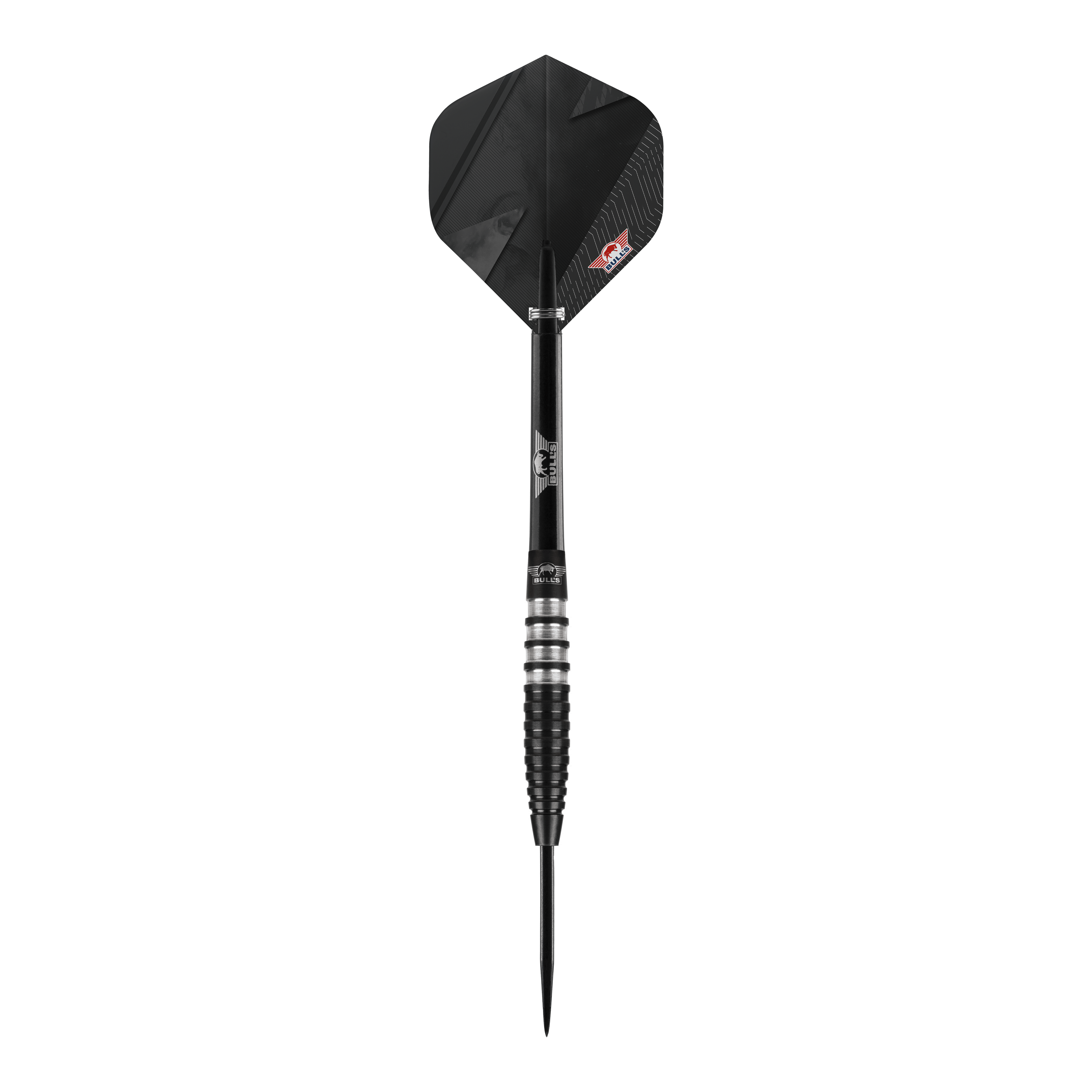 Bulls NL Lightning Black Steel Darts Der "Bulls NL Lightning Black Steeldart" ist ein eleganter Dartpfeil in Schwarz mit silbernen Akzenten. Er hat ein modernes Design und eignet sich für professionelle Dartspieler.
