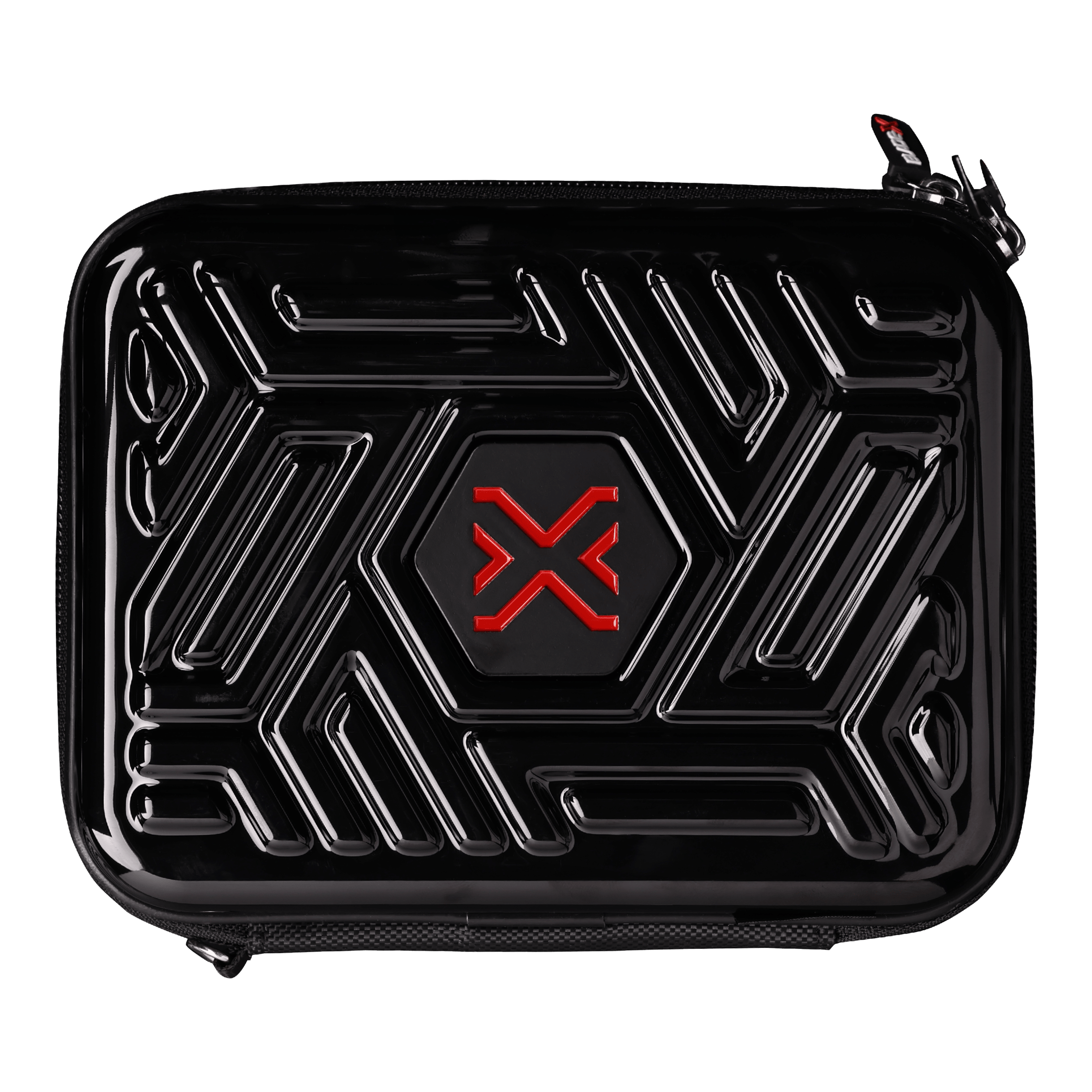 Winmau Blade X Armor G2 dart wallet Auf dem Bild ist das Winmau Blade X Armor G2 Dartwallet zu sehen. Die Darttasche schützt und organisiert die Darts professionell.