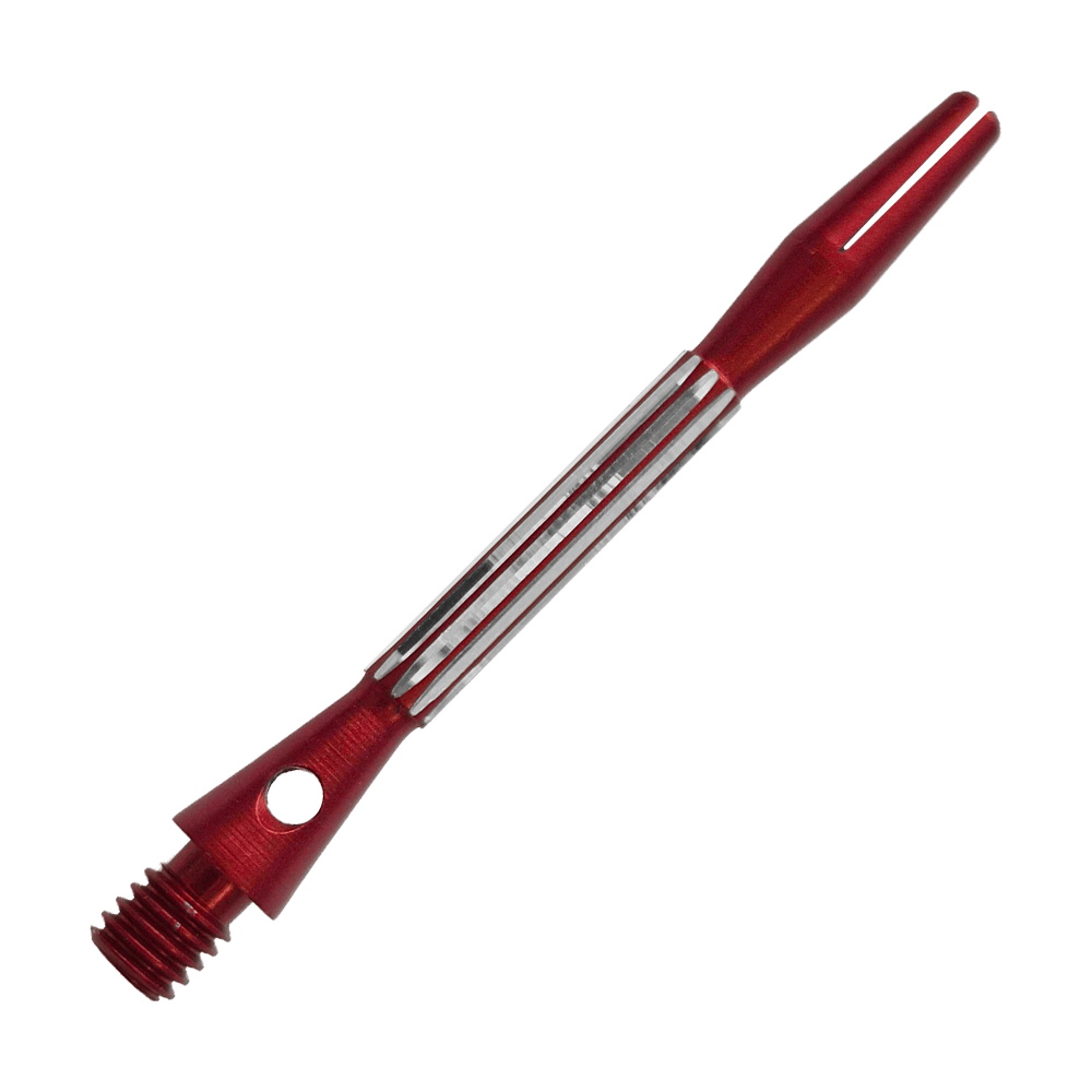 Bulls NL Flash 2 Aluminum Shafts - Red - 46 mm Bulls NL Flash 2 Aluminium Shafts in Rot, 46 mm lang. Das Bild zeigt einen roten Aluminiumschaft für Dartpfeile.