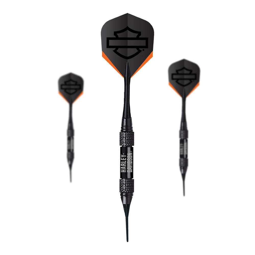 Harley-Davidson Black Lightning Brass Soft Darts - 18g