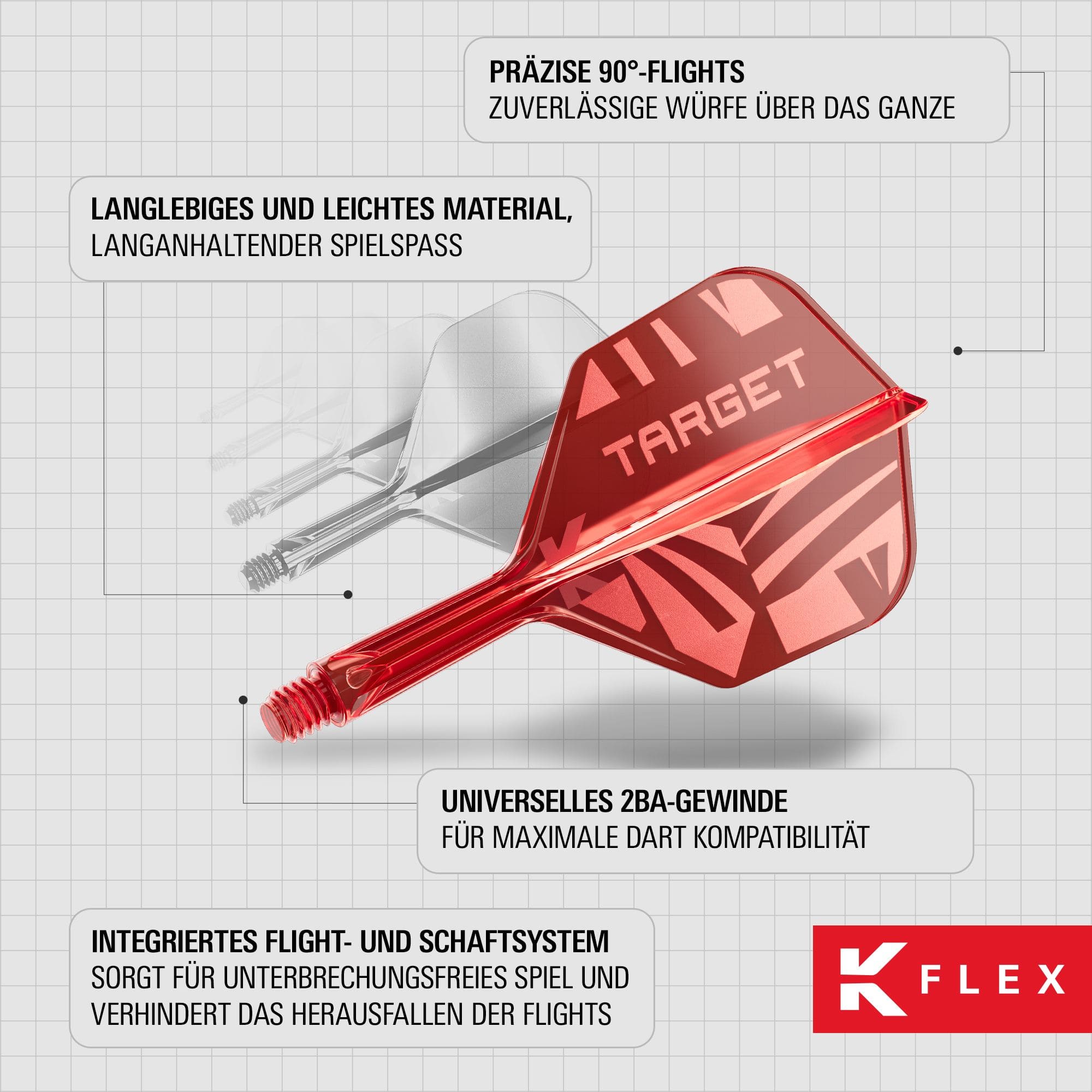 Target K-Flex Red No2 Standard Flights