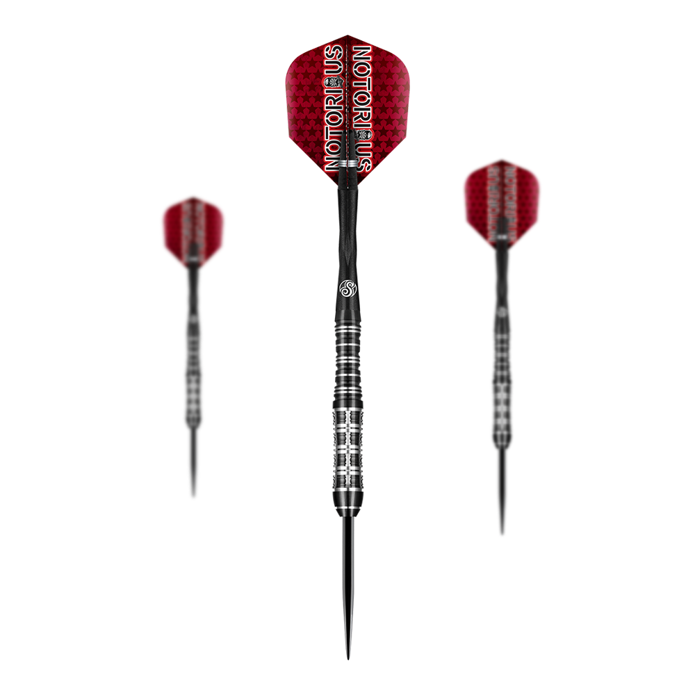 Shot Pro Series Jason Watt Notorious BDG Steel Darts - 24g