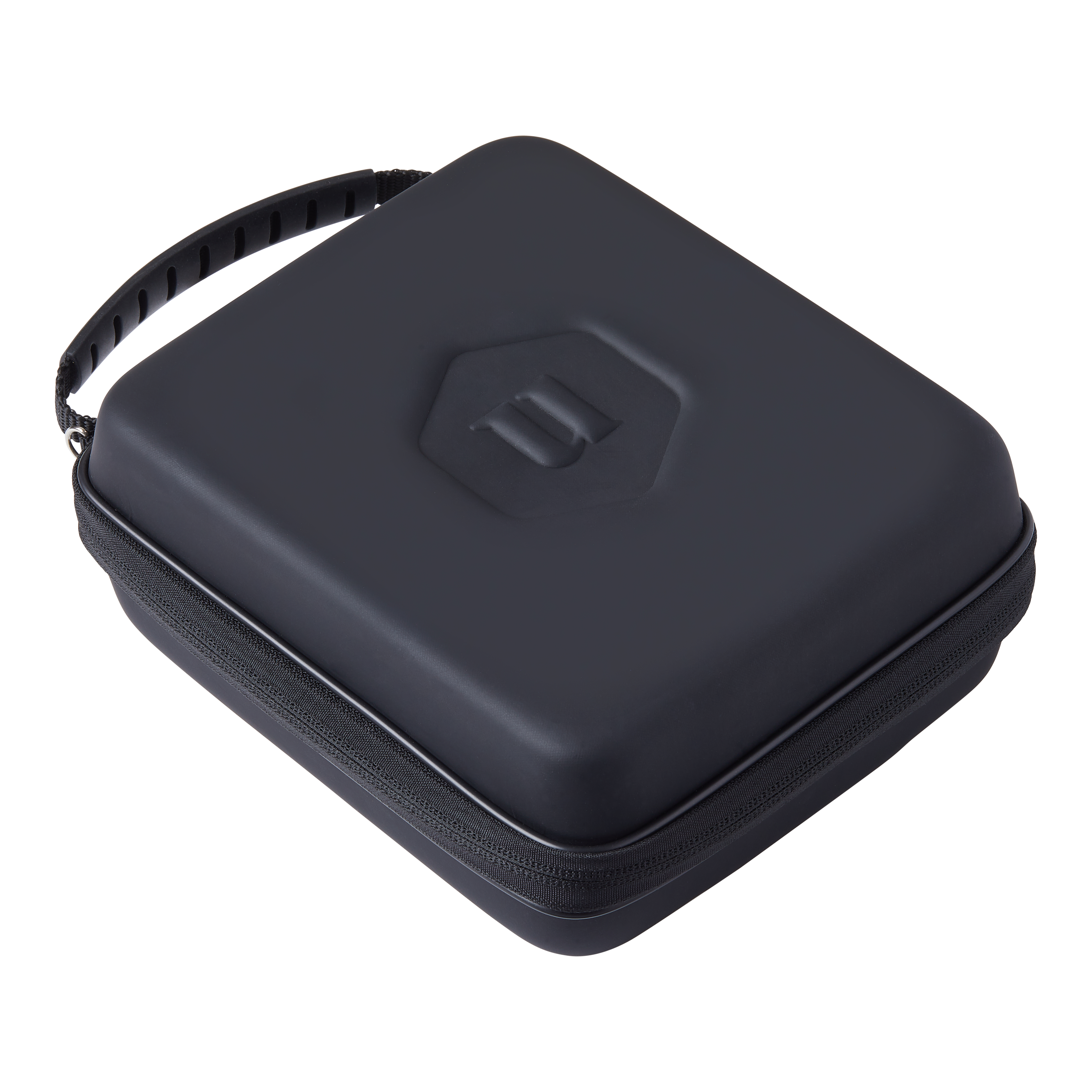 Unicorn Ultra 3UP Large Dart Case - Black Das Bild zeigt das Produkt "Unicorn Ultra 3UP Large Dartcase - Schwarz". Es handelt sich um ein großes, schwarzes Etui mit Reißverschluss und Tragegriff zur Aufbewahrung von Dartzubehör.