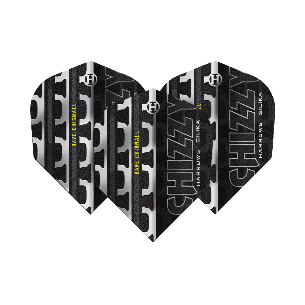 Abgebildet ist Harrows Dave Chisnall Chizzy Series 4 No6 Flights. Die Flights sind für den Einsatz beim Dart bestimmt.