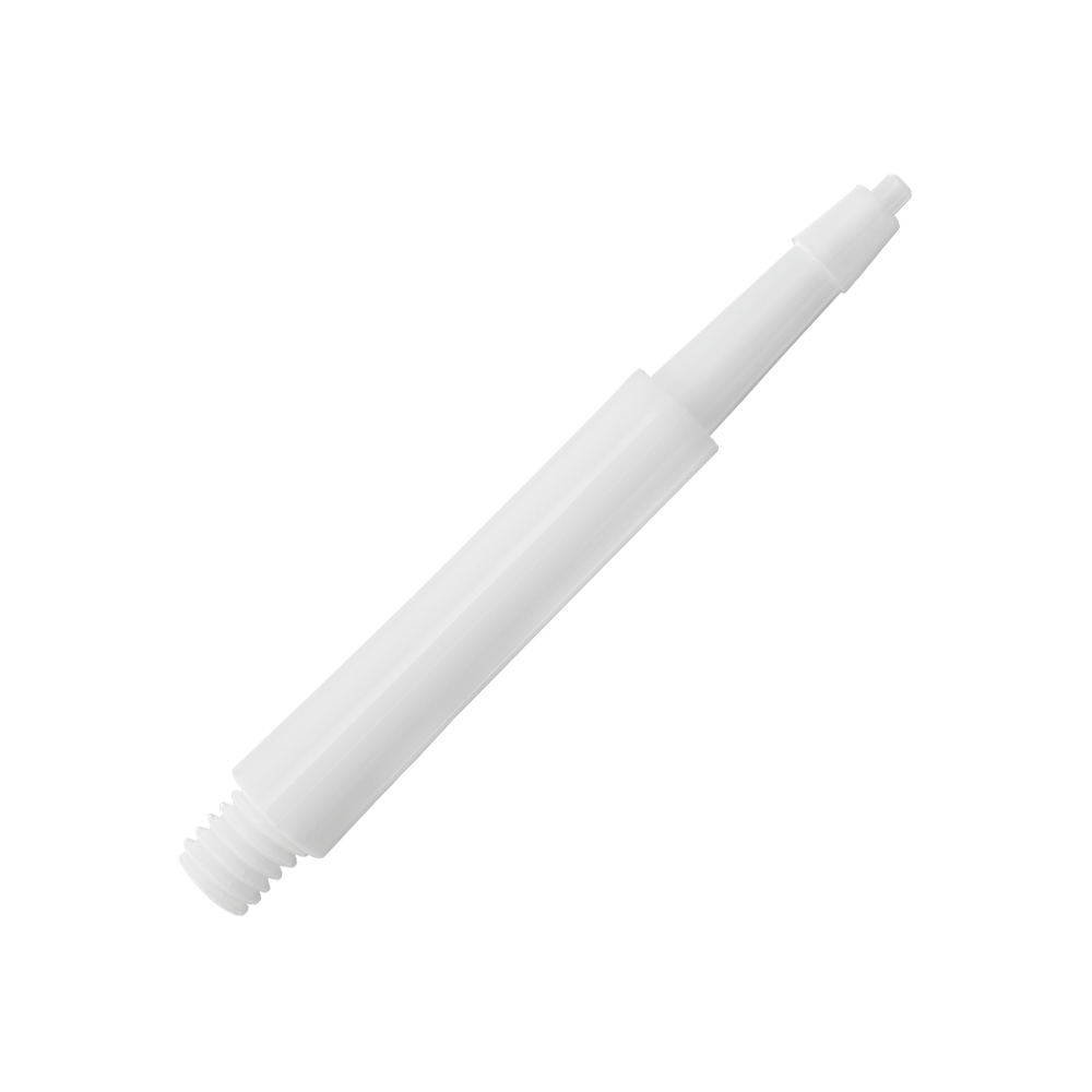 HRC12619W_Harrows_Clic_Standard_Shafts_Weiss_37mm_2 Das Bild zeigt einen weißen Harrows Clic Standard Shaft. Es handelt sich um ein Zubehörteil für Dartpfeile.