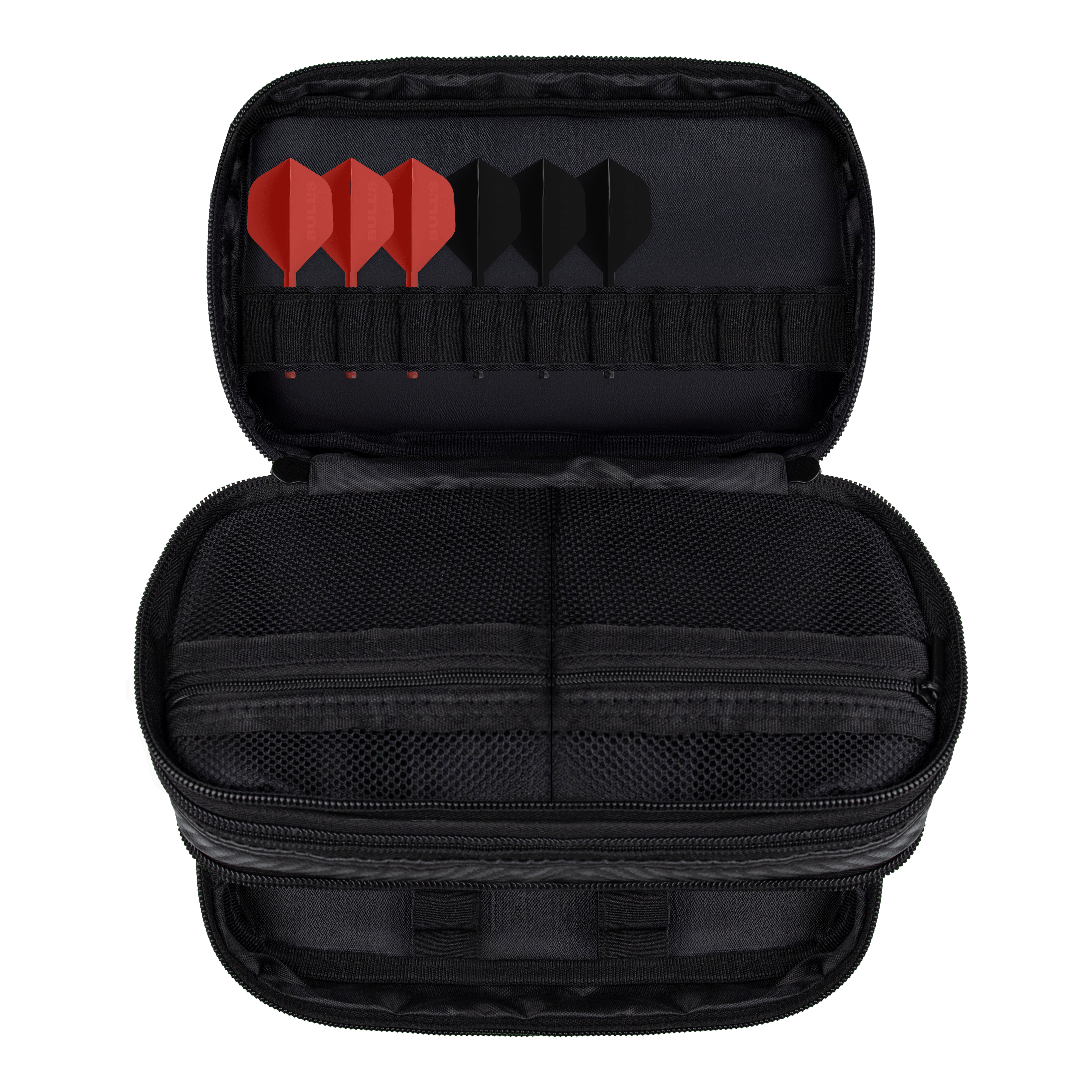 Bulls NL Carbon Wallet Das Bild zeigt das Bulls NL Carbon Wallet. Dieses Produkt ist eine praktische Aufbewahrung für Darts und Zubehör.