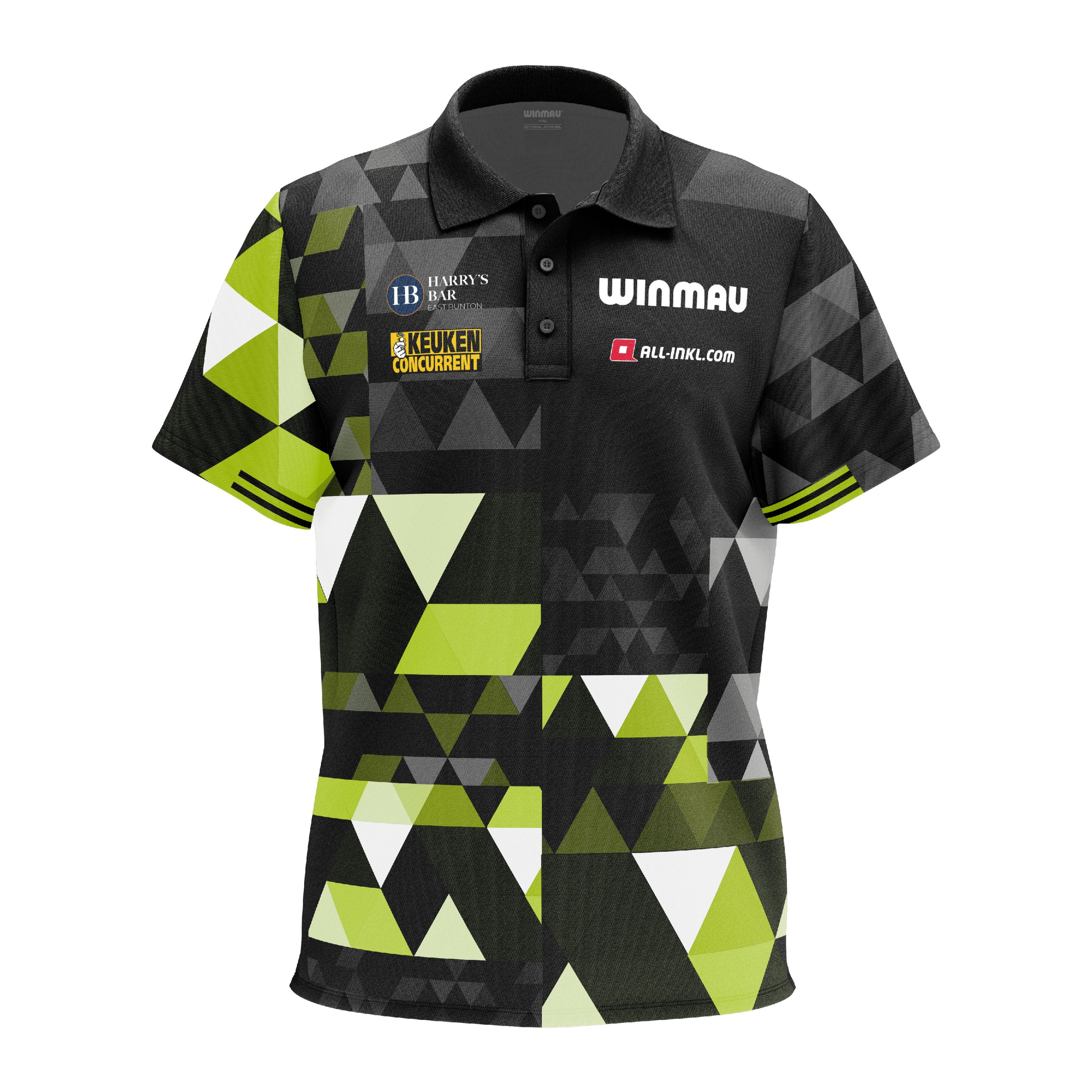 Winmau Michael Van Gerwen fan edition polo shirt Poloshirt der Winmau Michael Van Gerwen Fan-Edition. Das Produkt ist als Fanartikel für Michael Van Gerwen entworfen.