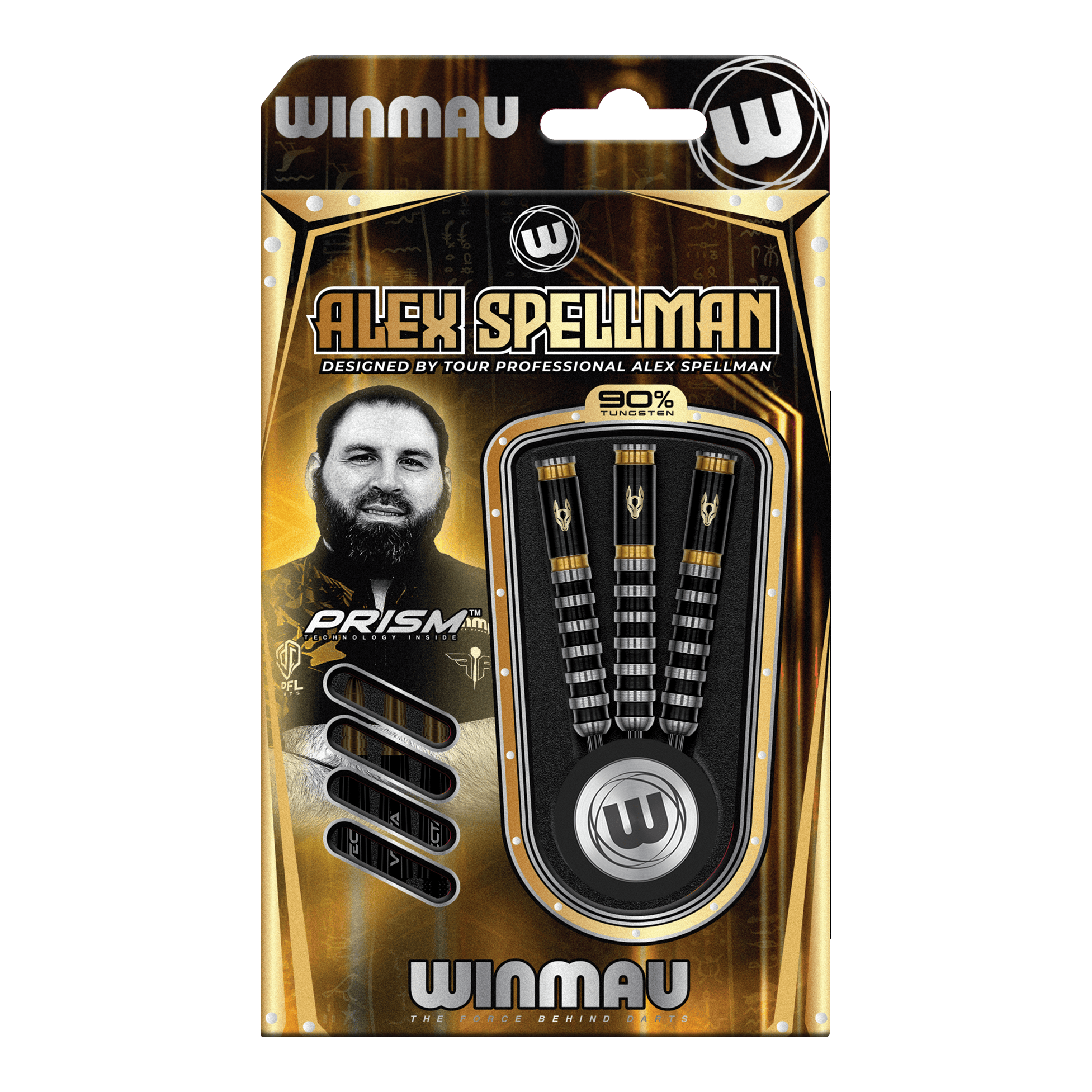 Winmau Alex Spellman steel darts Winmau Alex Spellman Steeldarts sind präzise gearbeitete Steeldarts. Die Abbildung stellt das Produkt im Nahaufnahme dar.