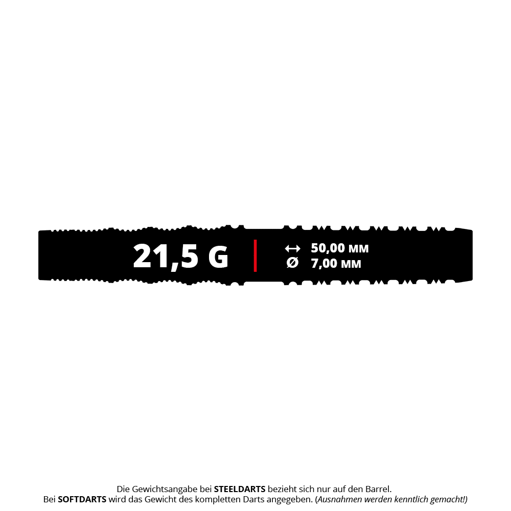 Target Japan Mikuru Suzuki The Miracle GEN7 Soft Darts - 21.5g Hier sieht man Target Japan Mikuru Suzuki The Miracle GEN7 Softdarts mit einem Gewicht von 21,5g. Die Softdarts sind ideal für elektronische Dartboards geeignet.