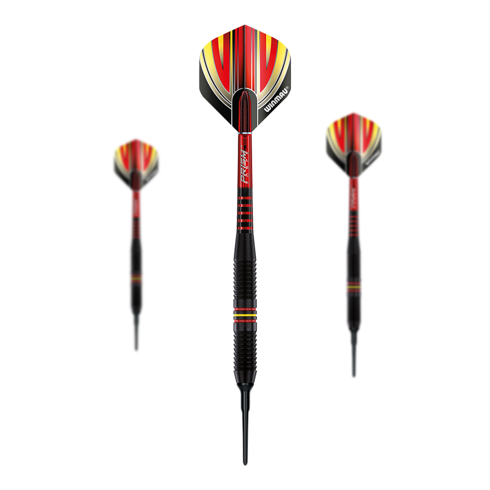 Winmau Outrage V1 Black Coated Brass Soft Darts - 18g