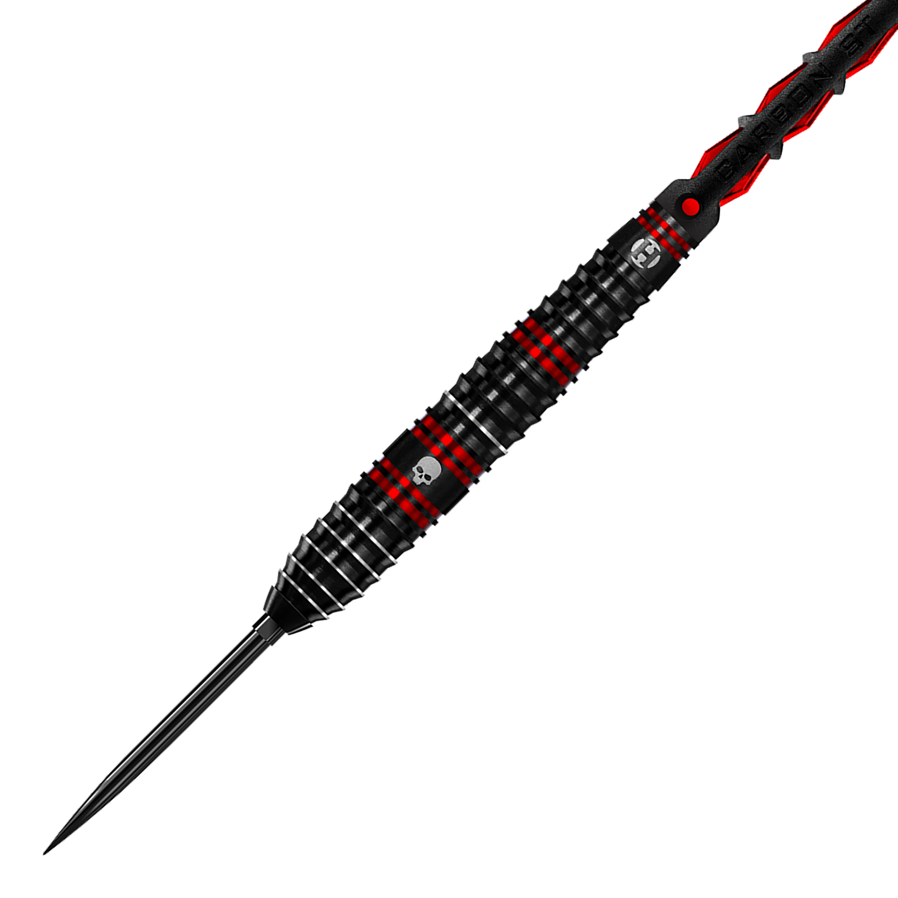 Das Bild zeigt einen Harrows Ryan Searle 90% Steeldarts Quick Point Steeldart. Dieses Modell ist bekannt für seine hohe Präzision.