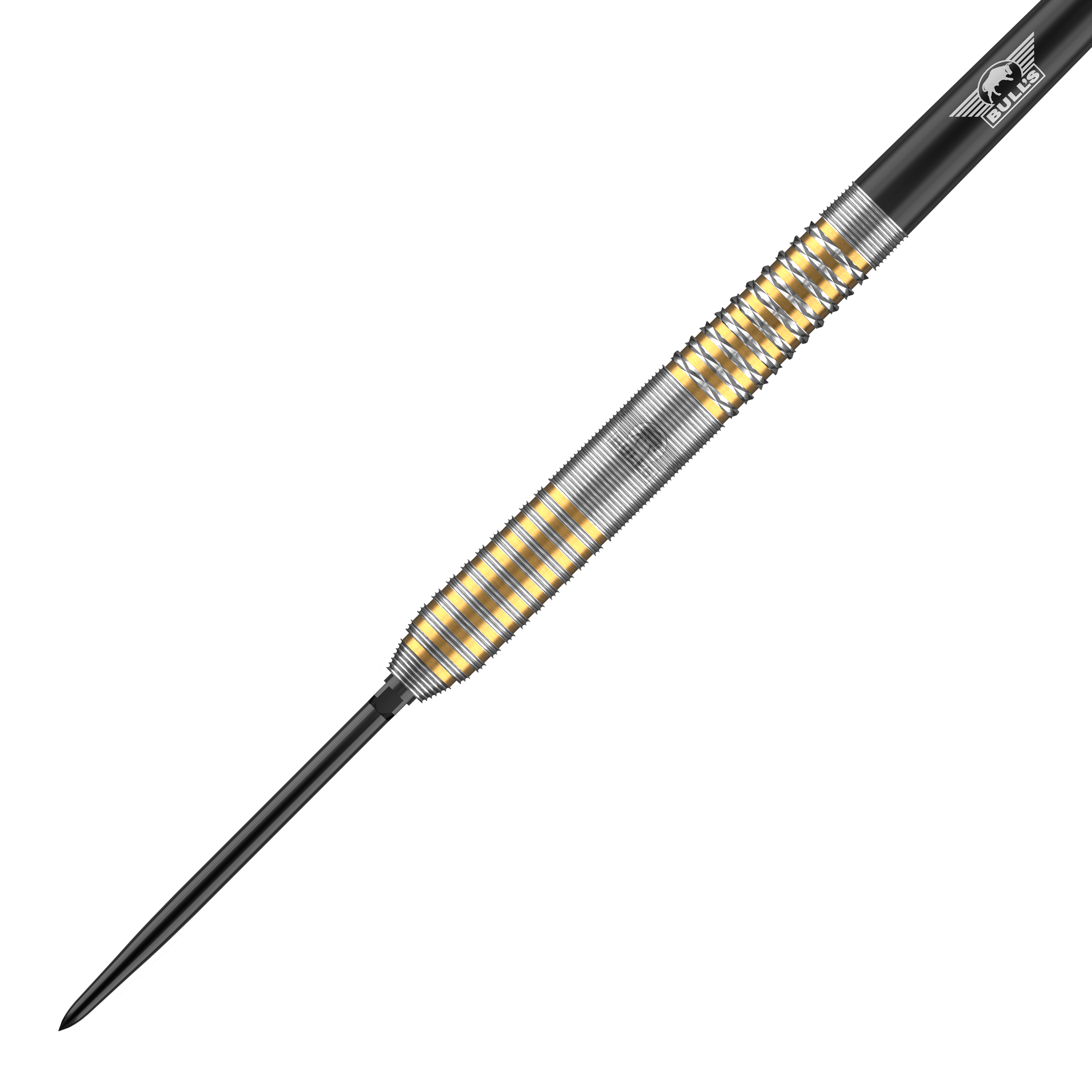 Das Bild zeigt die Bulls NL Vintago Ghost Convertible Points Steeldarts. Es handelt sich um hochwertige Steeldarts mit auswechselbaren Spitzen.