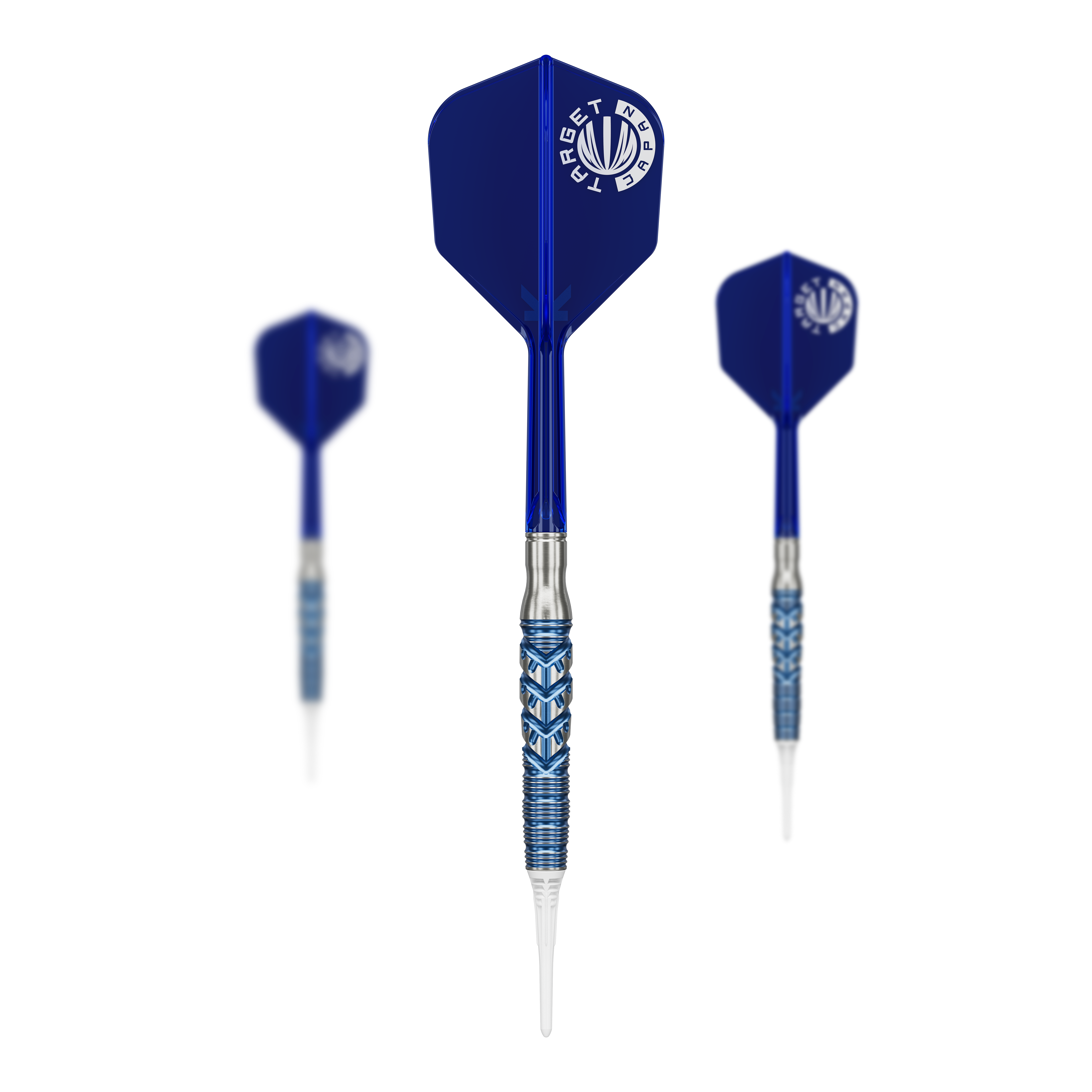 Target Japan Sereno GEN3 soft darts - 21g Komplett-Set Target Japan Sereno GEN3 Softdarts mit 21g. Es sind Schäfte, Flights und Barrel zu sehen.