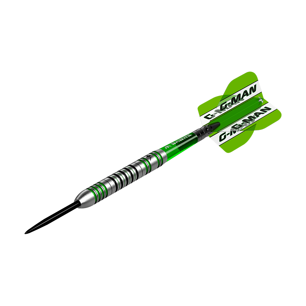 Mission Graham Hall Black Green Steel Darts - 22g