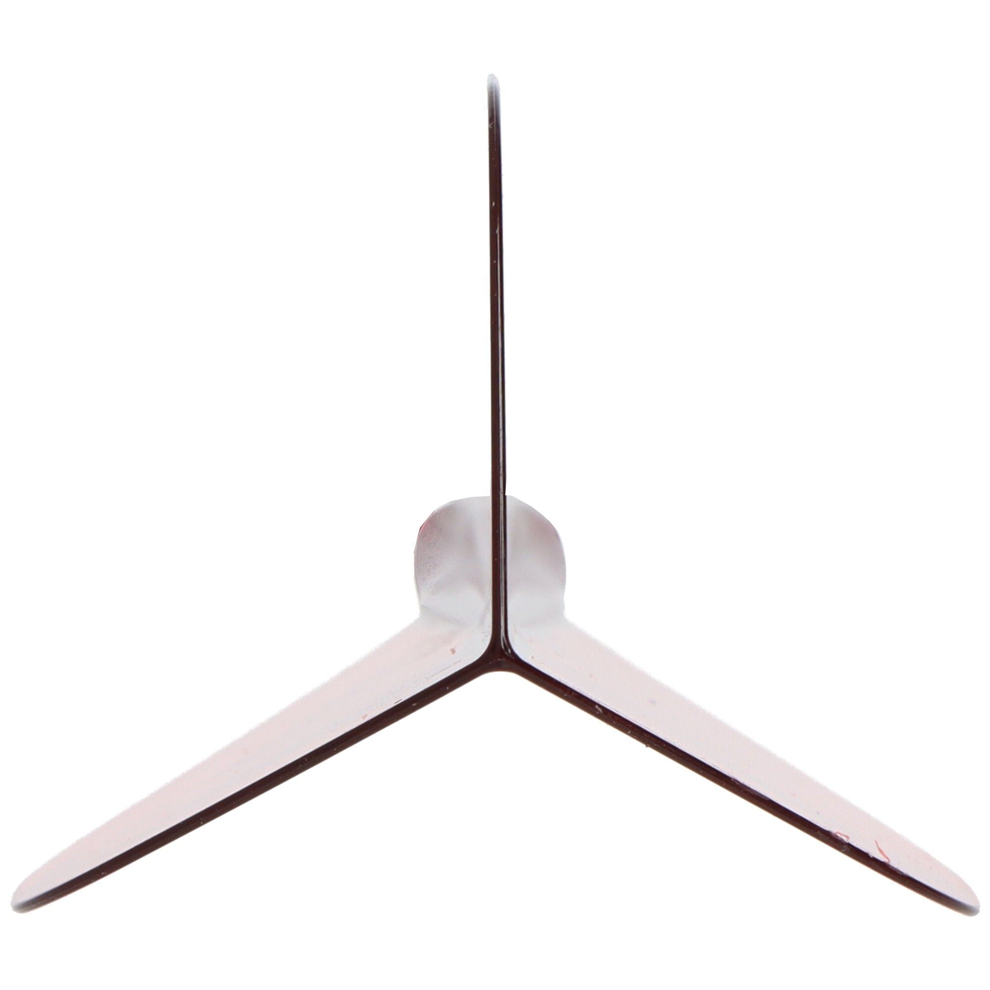 Condor Axe 120 Flight-System Transparent - Standard Das Bild zeigt das Produkt "Condor Axe 120 Flight-System Black - Standard" von vorne. Es ist ein schwarzes, dreiflügeliges Flügel-System für Dartpfeile.