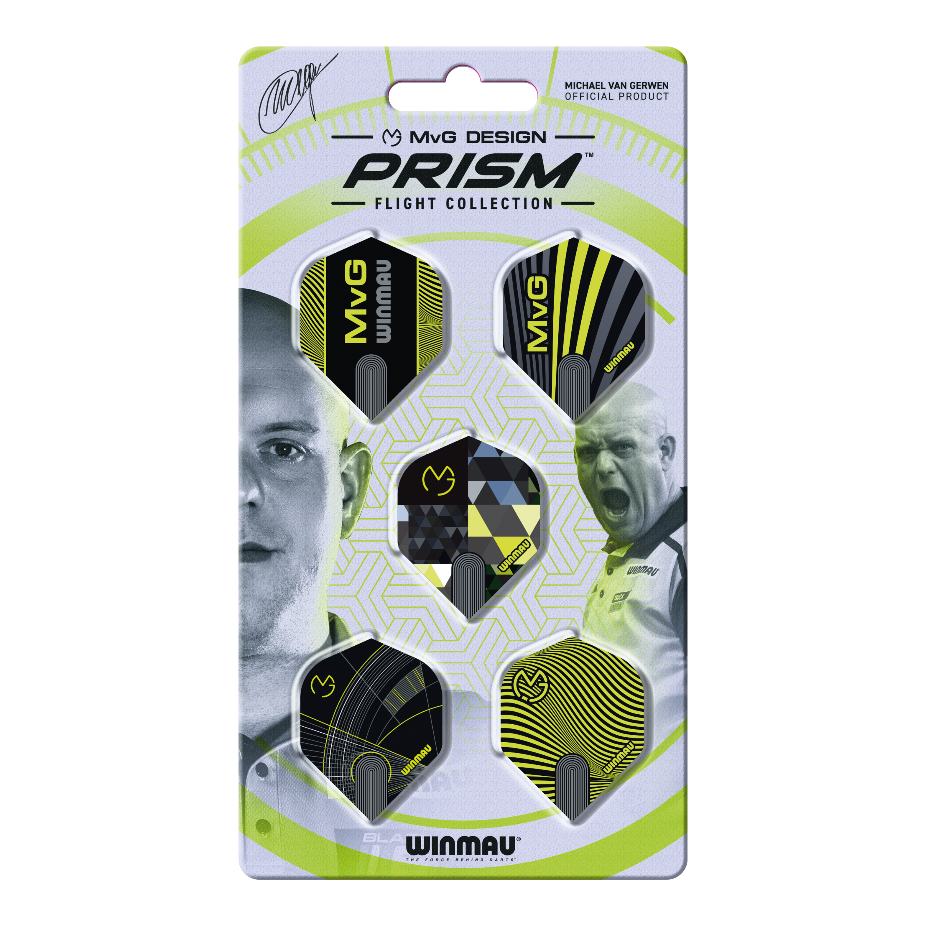 Winmau Michael Van Gerwen Prism No2 Standard Flight Collection Hier ist die Winmau Michael Van Gerwen Prism No2 Standard Flight Collection zu sehen. Die Sammlung bietet verschiedene Dart Flights.