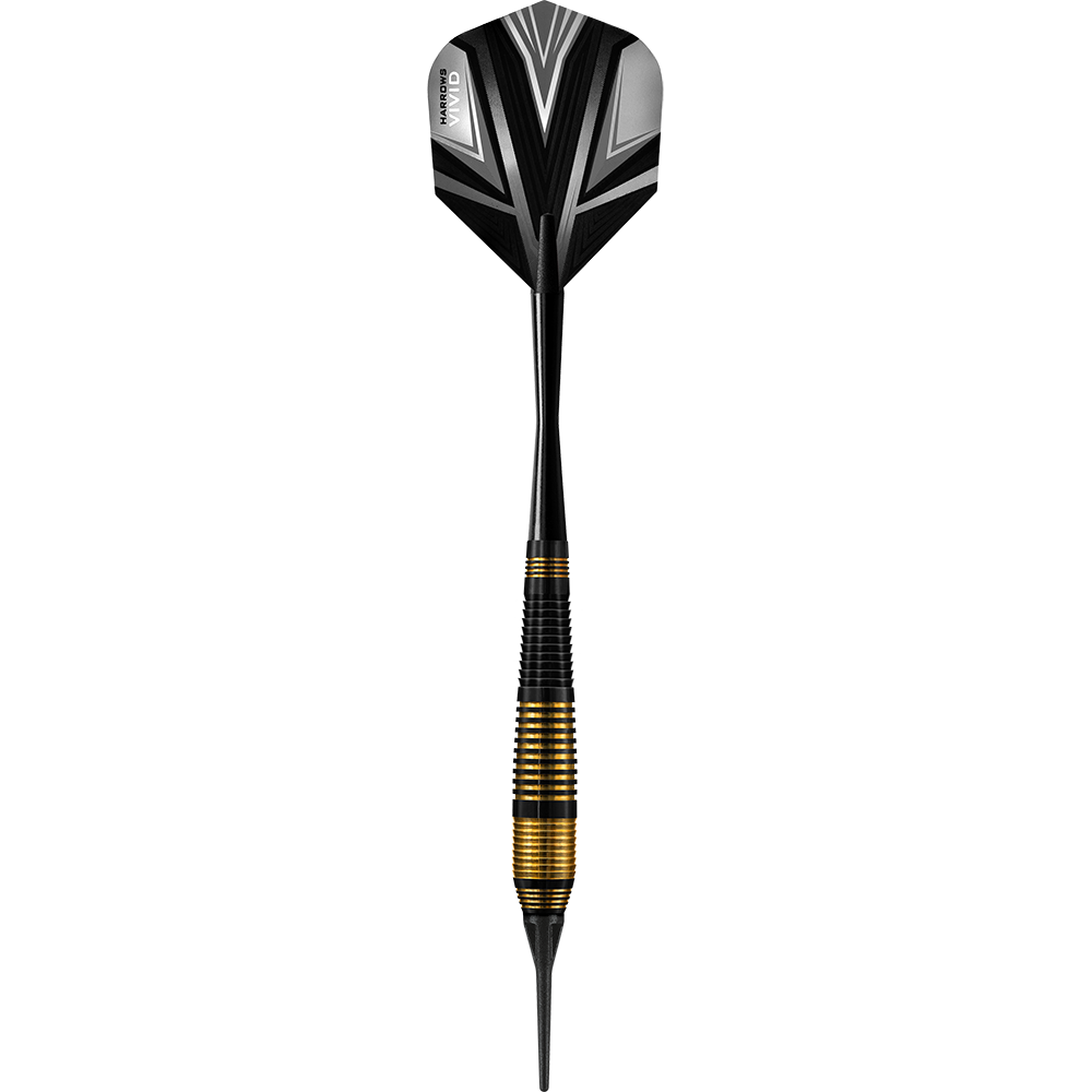 Harrows Vivid Brass Black Softdarts - 18g