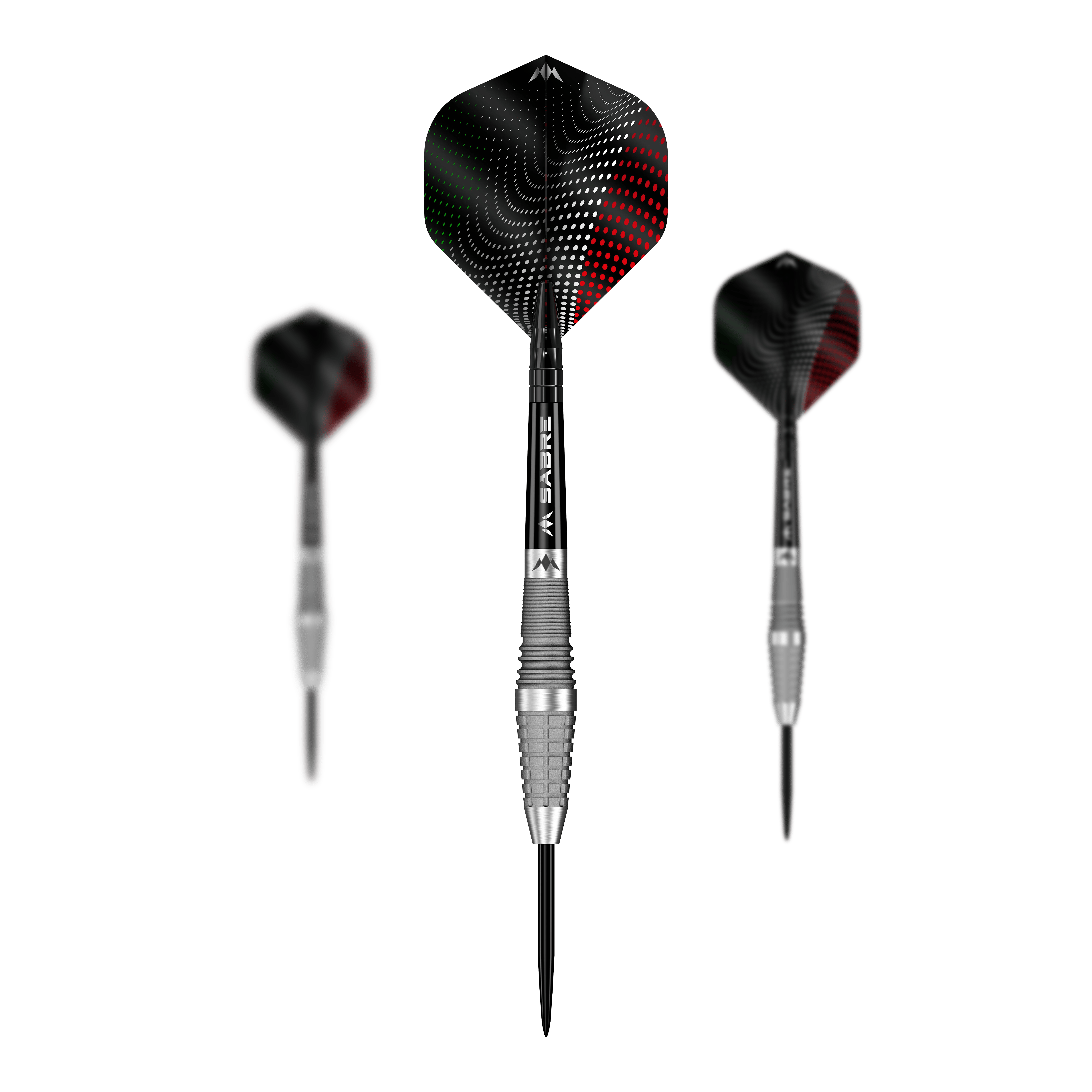 Mission Michele Turetta Sandblasted Steel Darts - 23g Mission Michele Turetta Sandblasted Steeldarts - 23g im Set dargestellt. Das Bild zeigt mehrere Dartpfeile als Produktset mit sandgestrahlter Optik.