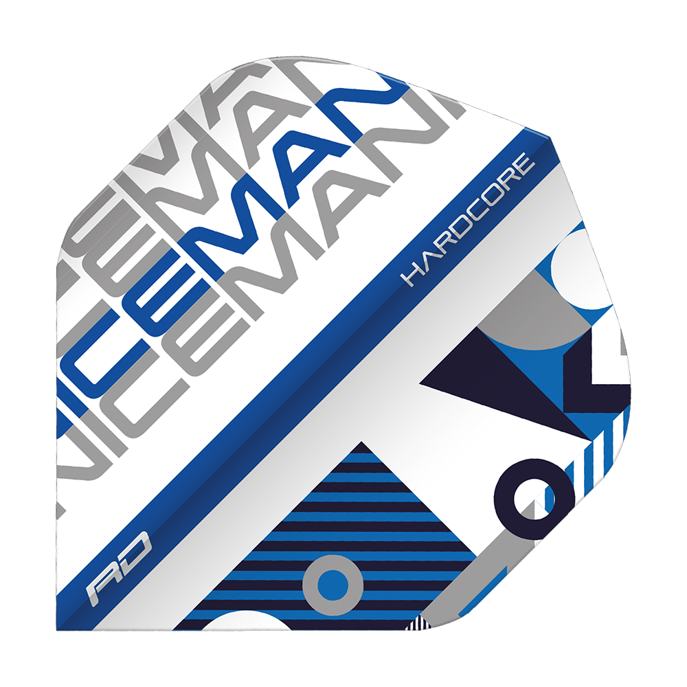 Red Dragon Hardcore Iceman White Blue Standard Flights