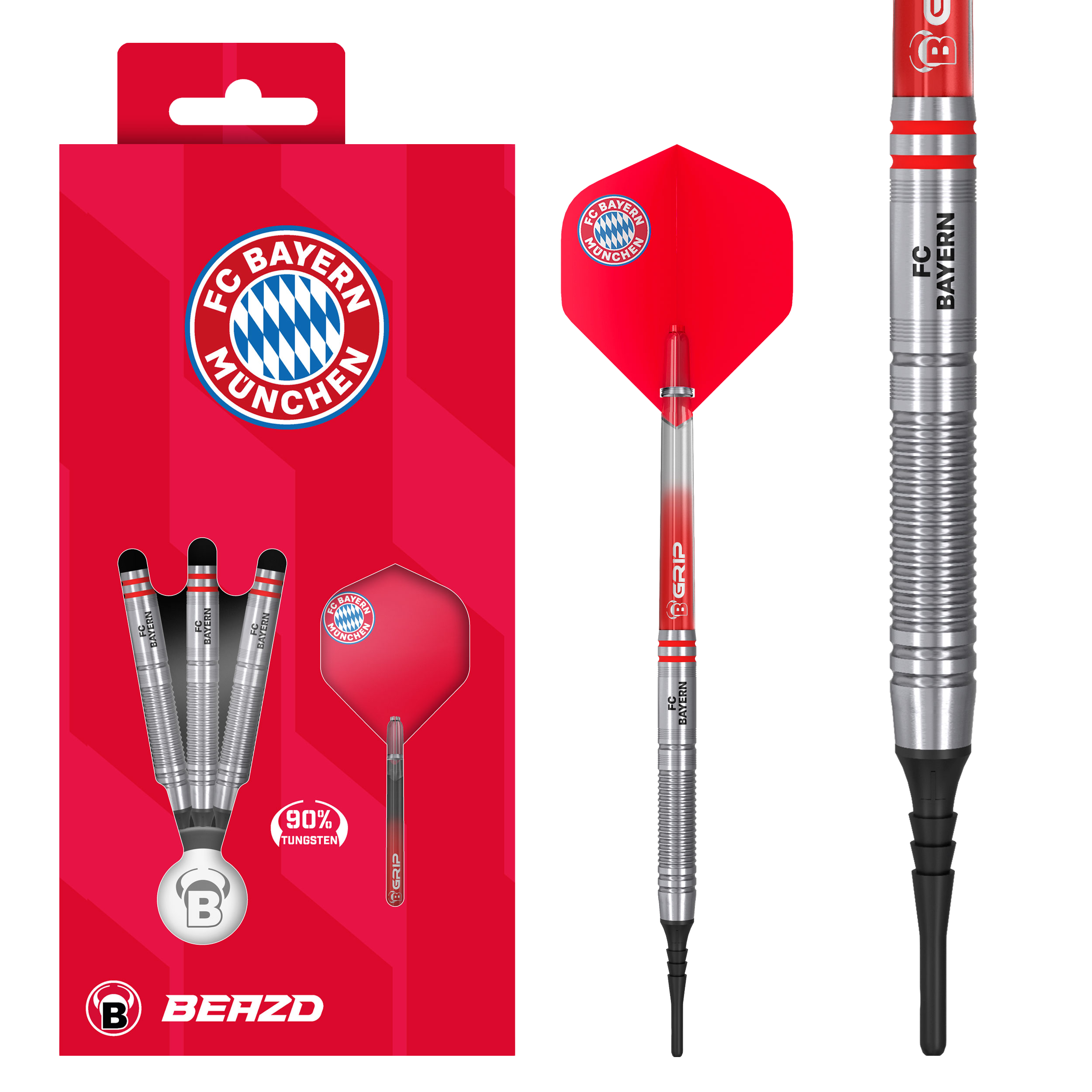 Beazd FC Bayern Munich Tungsten Soft Darts - 18g