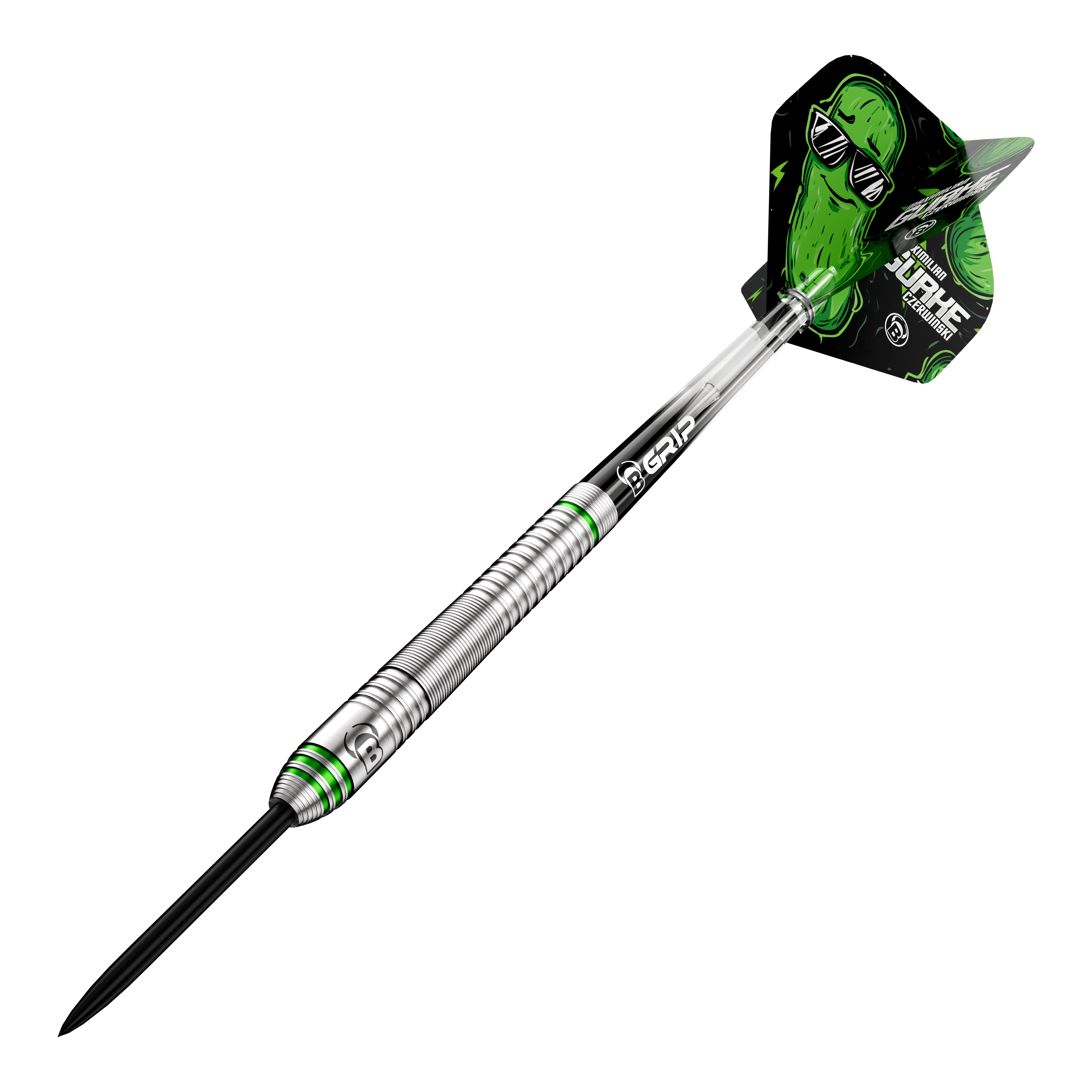 Bulls Max Czerwinski Cucumber Steeldarts - 23g Bulls Max Czerwinski Gurke Steeldarts mit 23 Gramm Gewicht. Die Abbildung präsentiert das Produkt aus einem anderen Blickwinkel.
