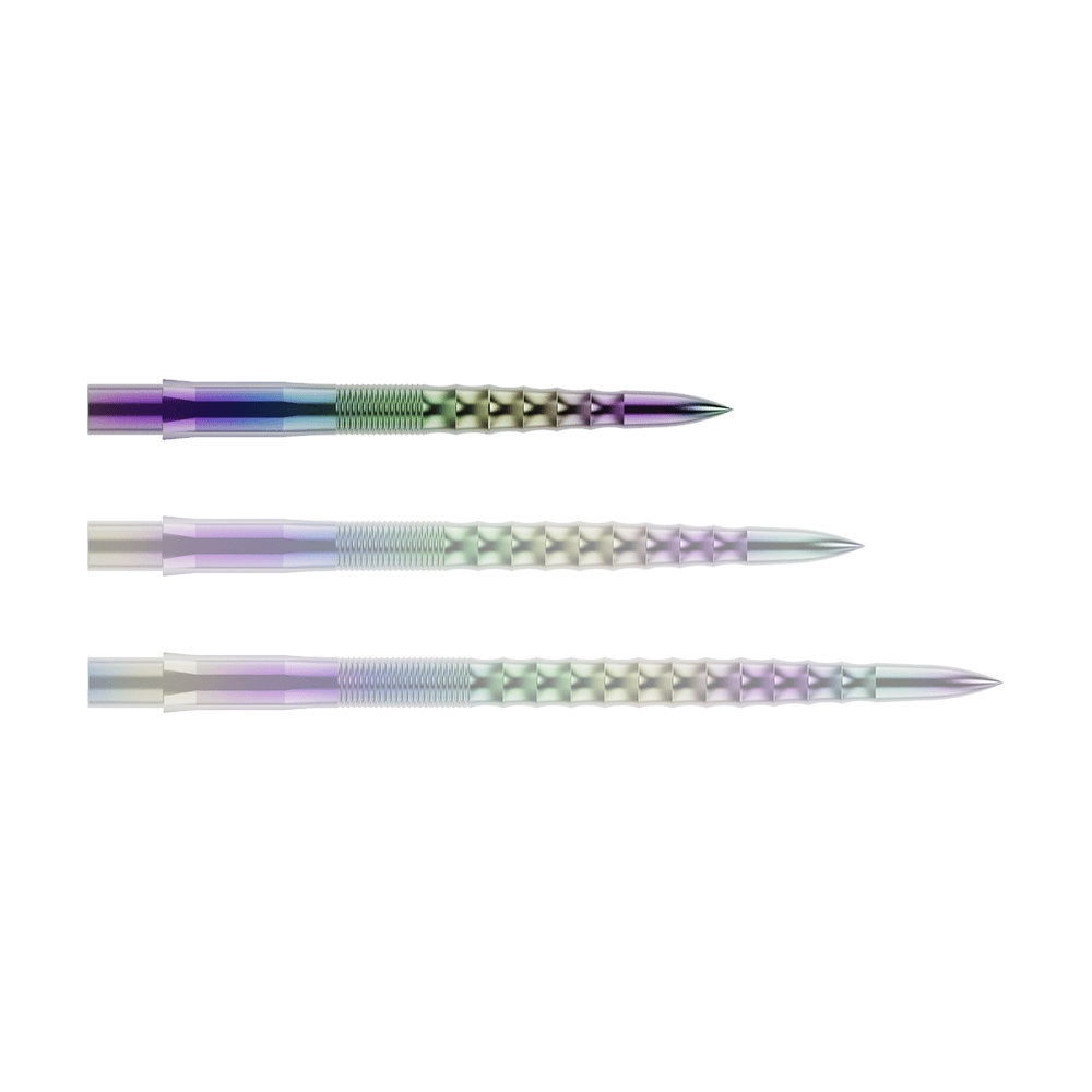 Mission Caliburn EVO dart tips - Ripple - Coral Abgebildet ist die Mission Caliburn EVO Dartspitze - Ripple - Coral - X 2977. Die Spitze ist mit einer auffälligen Wellenform versehen.