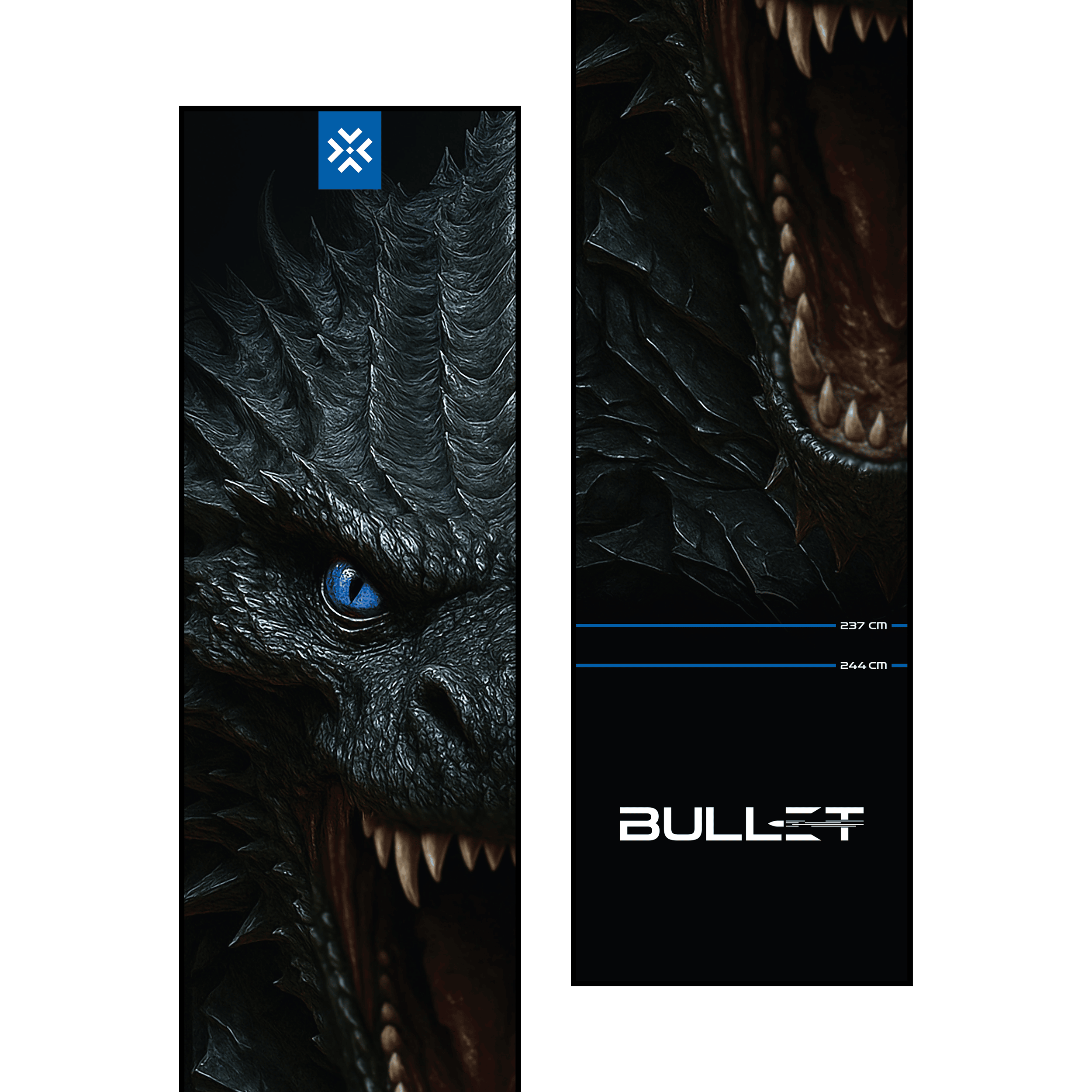 Bullet Hydra Dartmatte ist klar abgebildet. Sie schützt den Boden beim Dartspiel.