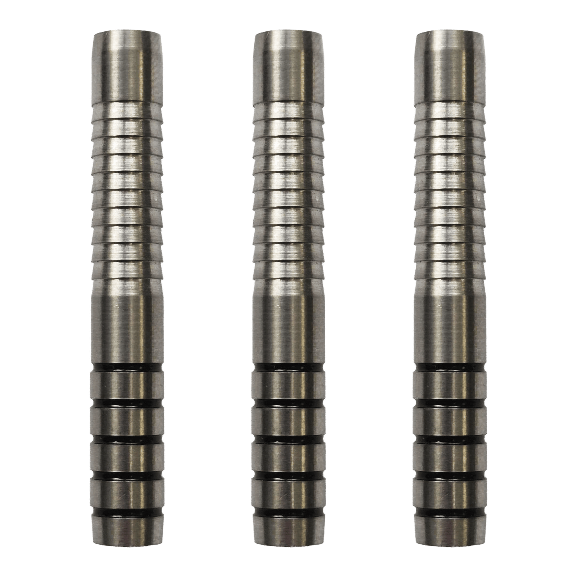 Dieses Bild zeigt das Set McDart Ringed Shark Softdart Barrels - 18g. Die Dartbarrels haben eine gerillte Oberfläche und sind für Softdarts geeignet.