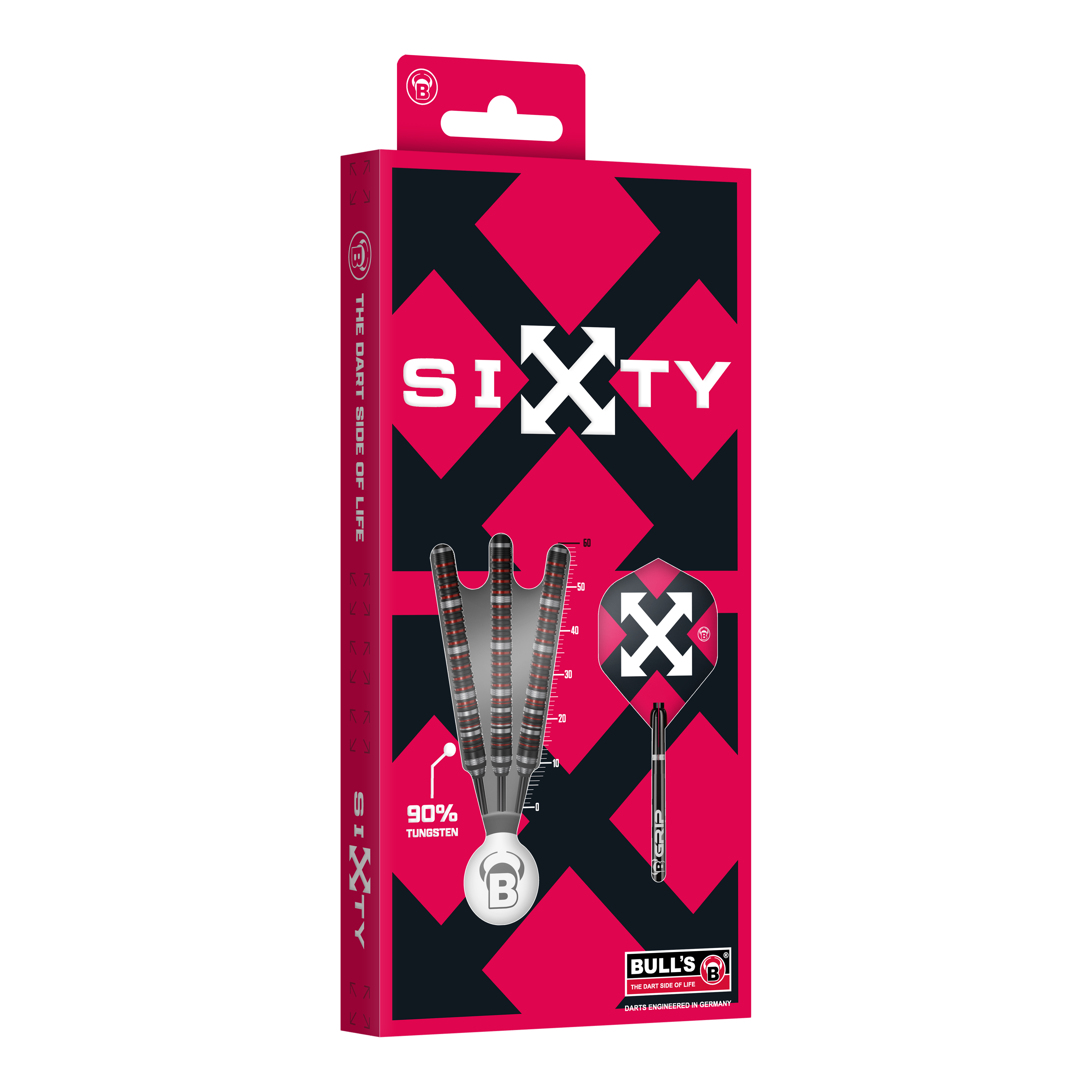 Bulls Sixty S2 steel darts Hier sind die Bulls Sixty S2 Steeldarts abgebildet. Die Steeldarts haben ein schlankes Design und eignen sich für professionelle Spieler.