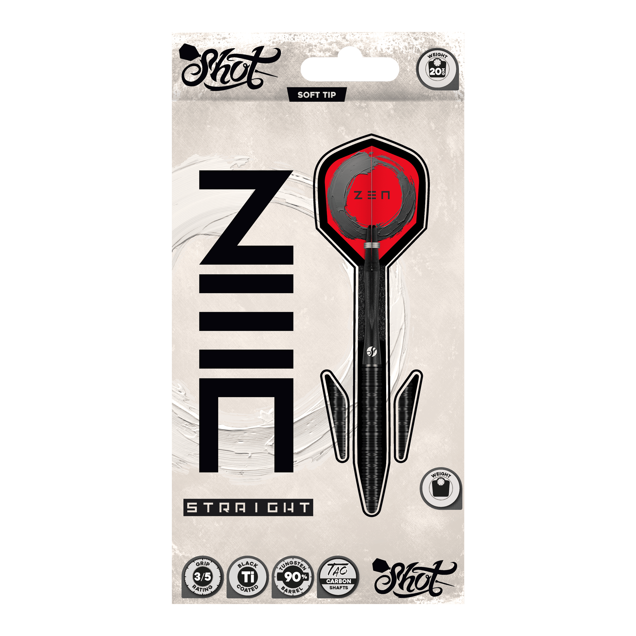 Shot ZEN Straight Softdarts - 20g Shot ZEN Straight Softdarts - 20g