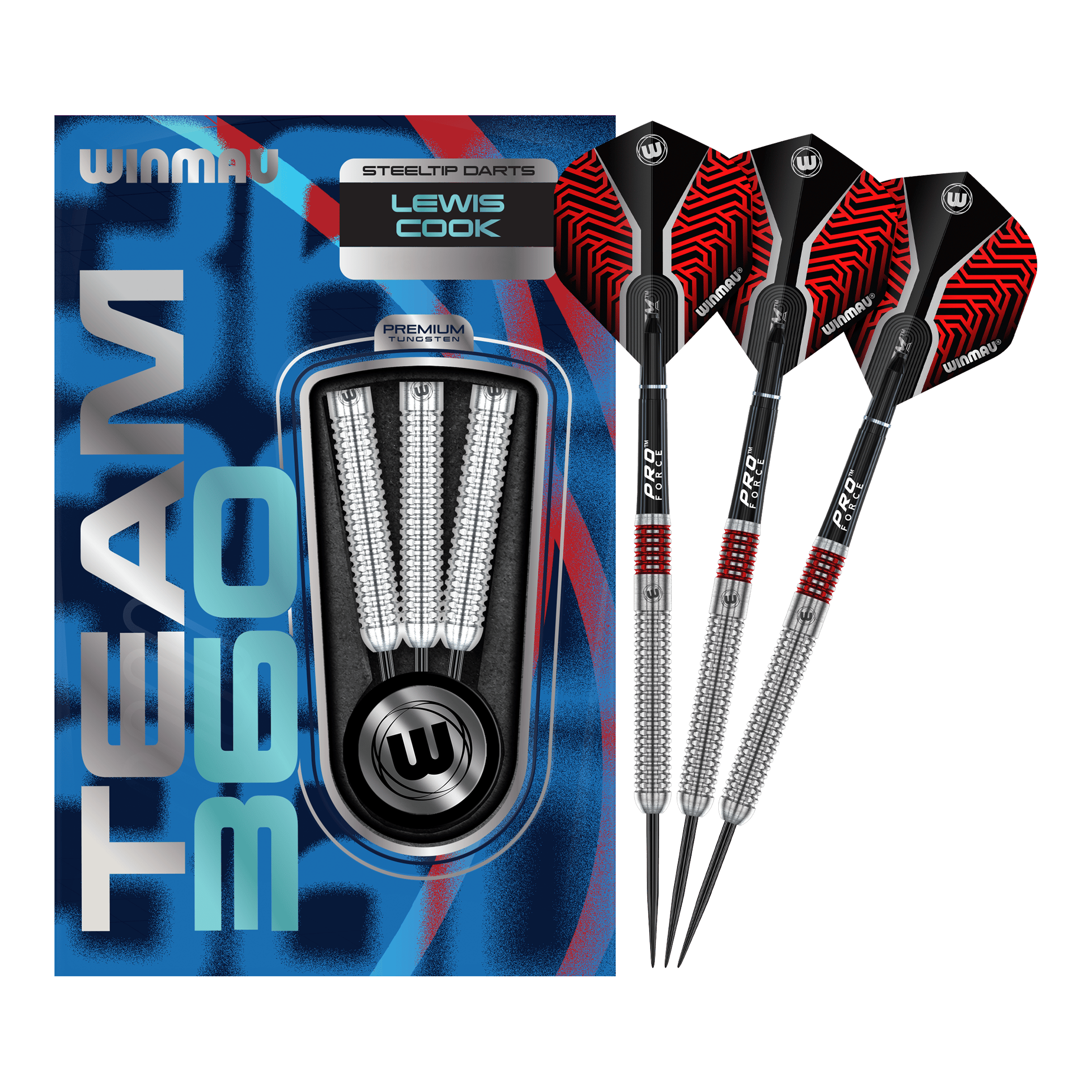 Winmau Team 360 Lewis Cook Steel Darts - 23g Hier sehen Sie Winmau Team 360 Lewis Cook Steeldarts - 23g. Das Produkt wird in seiner vollständigen Länge präsentiert.