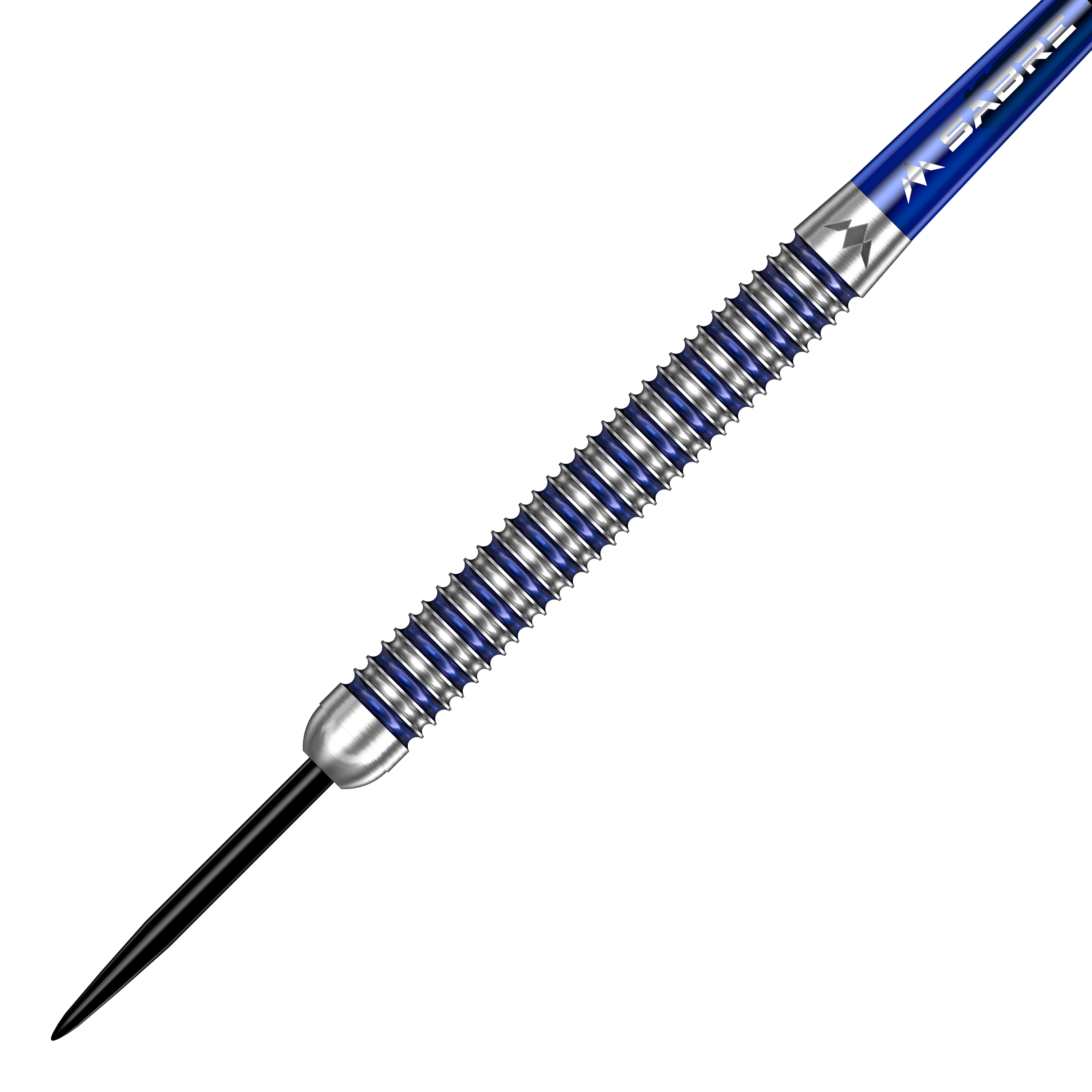 Mission ION Blue Silver Steeldarts werden hier abgebildet. Die Darts haben ein blau-silbernes Design.