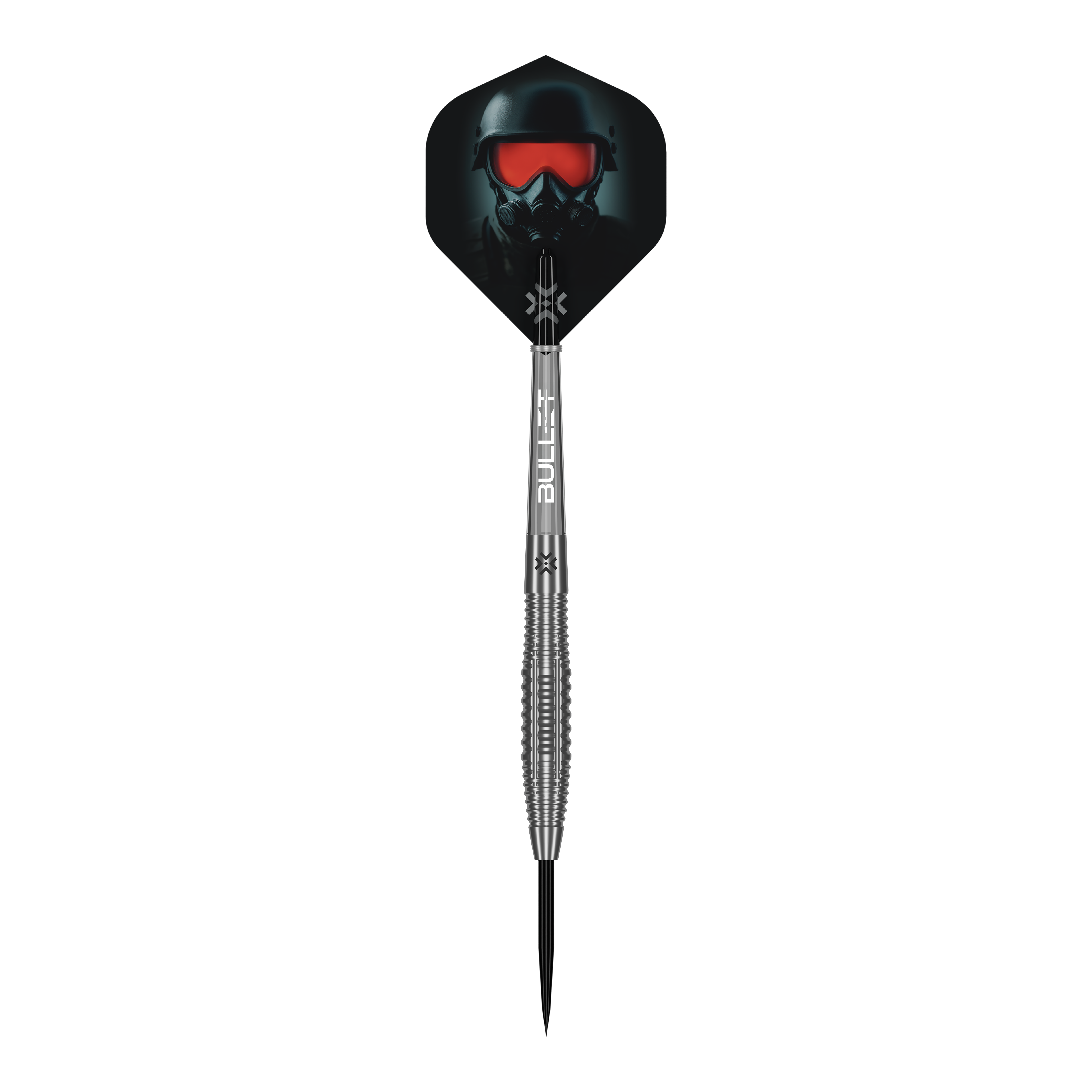 Gezeigt wird ein einzelner Bullet Ranger Steeldarts. Dieses Produkt eignet sich für Steeldartspiele.