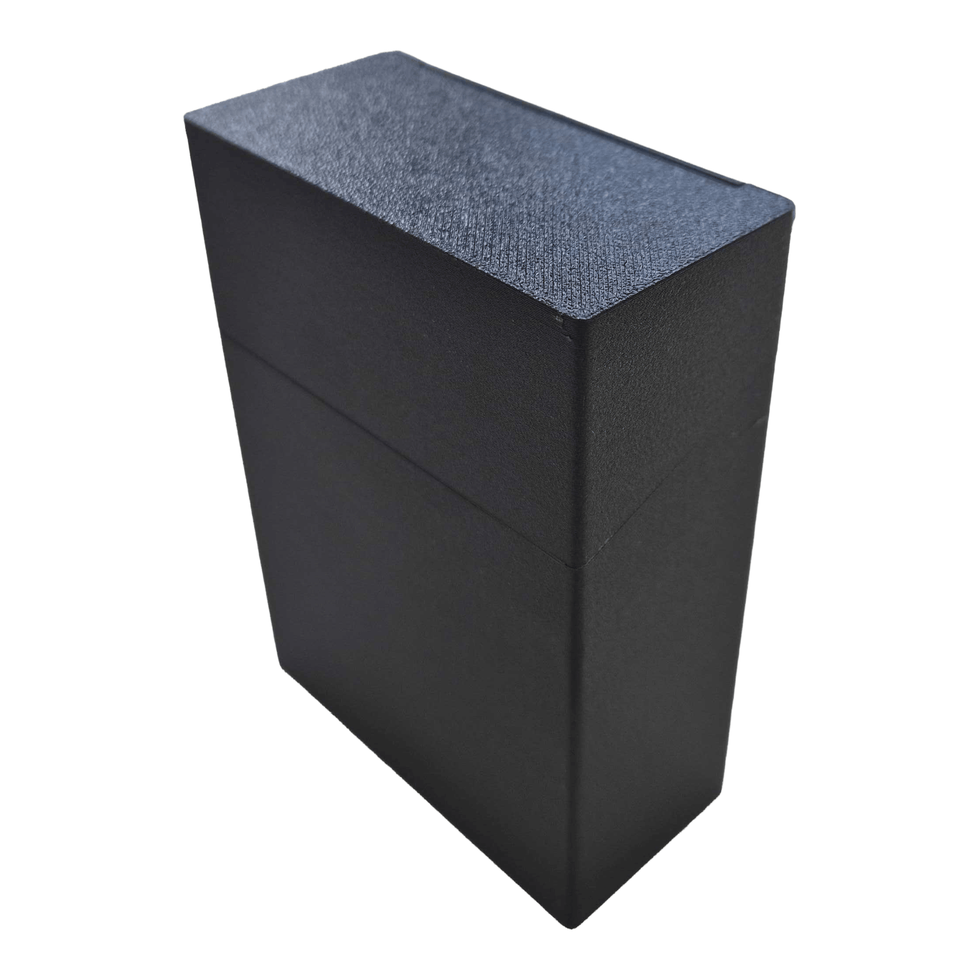 Smoke 180 Dart Case with Custom Design - Black Smoke 180 Dartcase mit eigenem Design in Schwarz ist geschlossen abgebildet. Das Motiv und die Form des Etuis sind sichtbar.