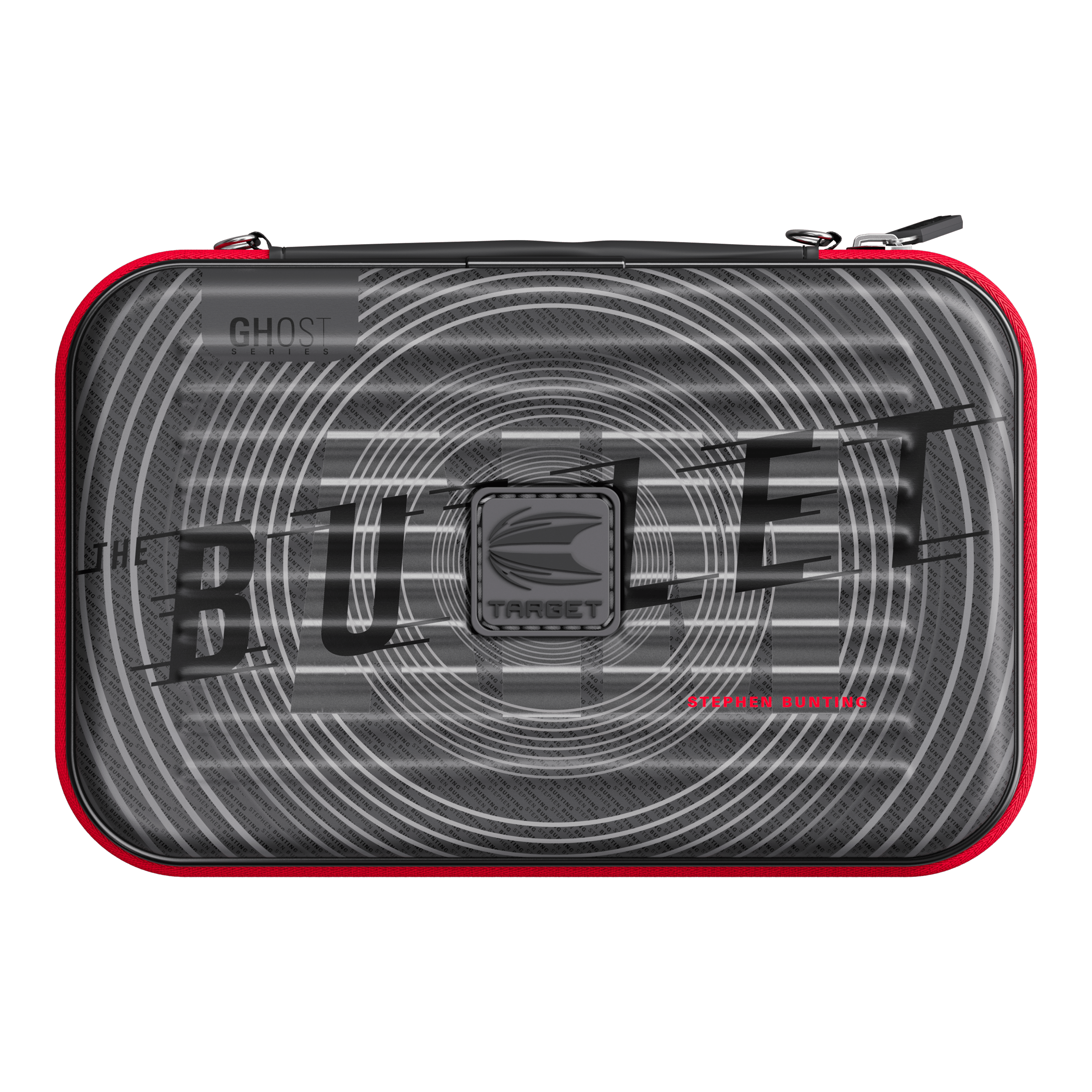 Gezeigt wird das Takoma XL Ghost Series Stephen Bunting Dartcase. Das praktische Case wurde für Dartspieler entwickelt.