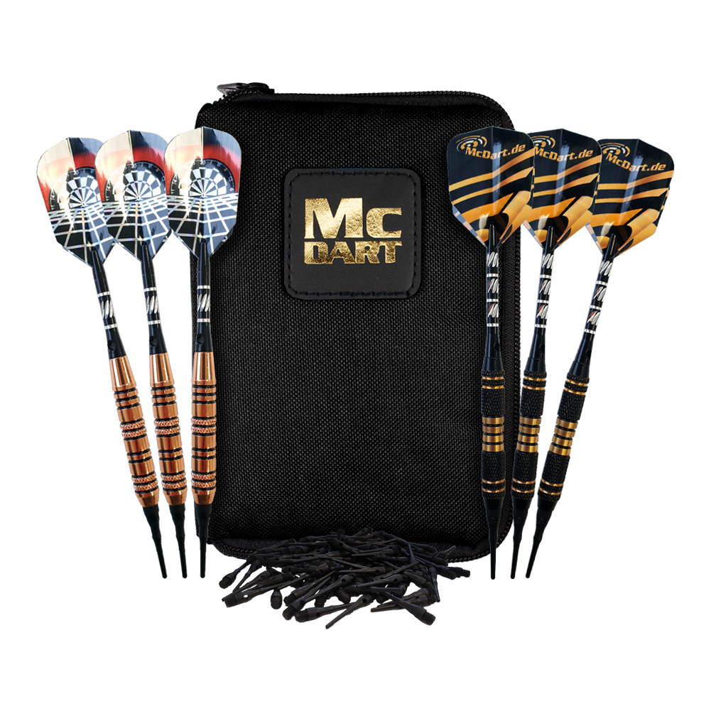 McDart Tasche mit 6 Softdarts und Zubehör