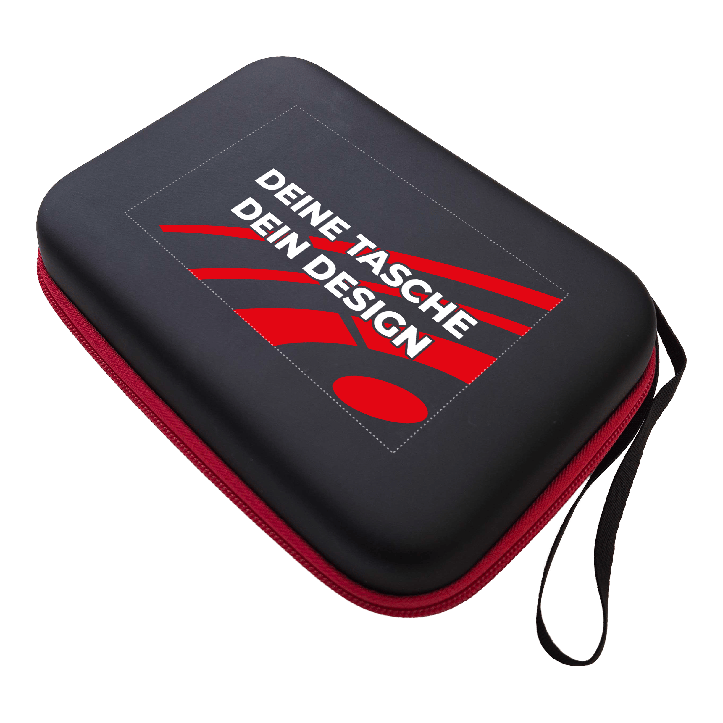 Abgebildet ist ein schwarzes Dartcase des Modells System 4. Das Etui eignet sich zur Aufbewahrung von Dartpfeilen und Zubehör.