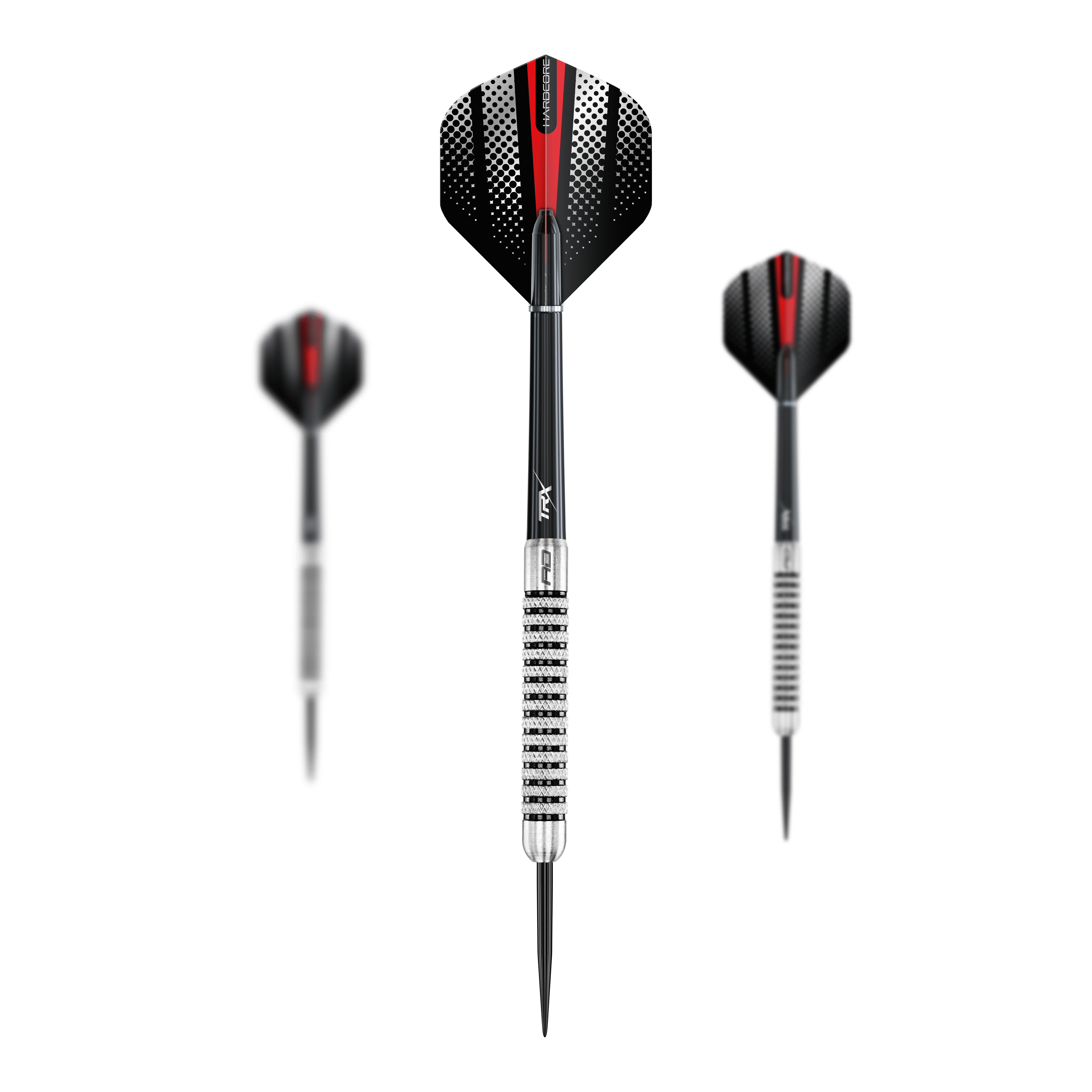 Red Dragon Flightmaster Fury 2 steel darts - 25g Dieses Bild zeigt die Red Dragon Flightmaster Fury 2 Steeldarts mit 25g Gewicht. Die Steeldarts sind ideal für präzises Dartspiel geeignet.