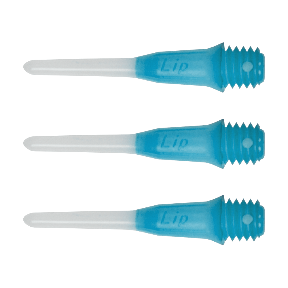 L-Style Two Tone Short Lippoints (Pack of 30) tips Das Bild zeigt das Produkt 'L-Style Two Tone Short Lippoints Hellblau (30er Pack)'. Es handelt sich wahrscheinlich um ein Set hellblauer Spitzen für Dartpfeile.