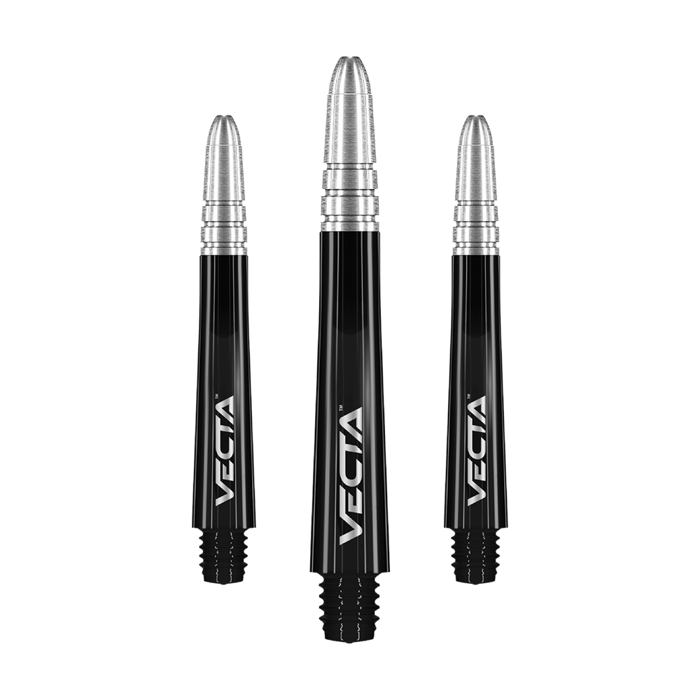 Winmau Vecta Shafts - Schwarz Silber