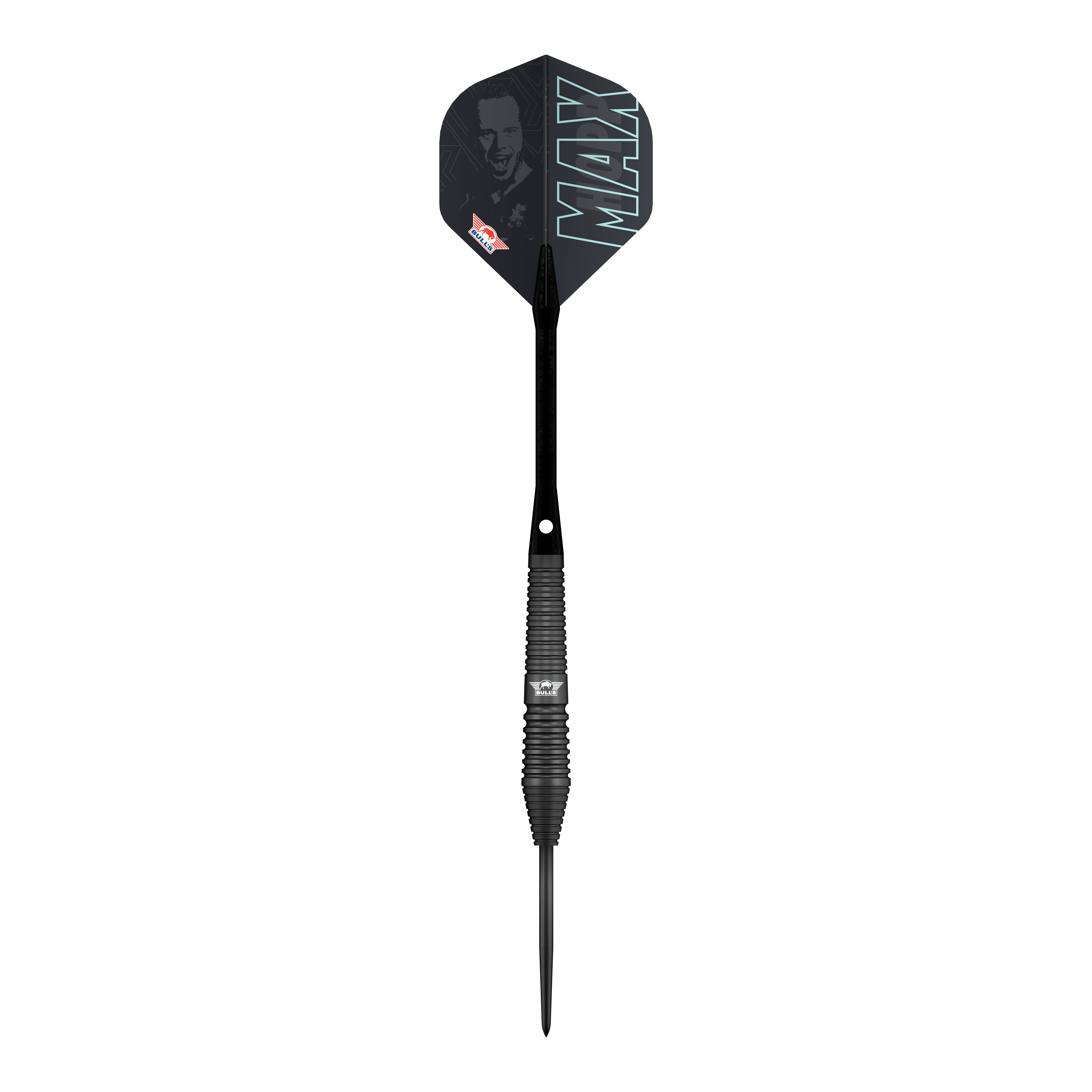 Bulls NL Max Hopp Black Steel Darts Die Bulls NL Max Hopp Black Steeldarts werden gezeigt. Die Darts sind als Set auf einem einfachen Hintergrund abgebildet.